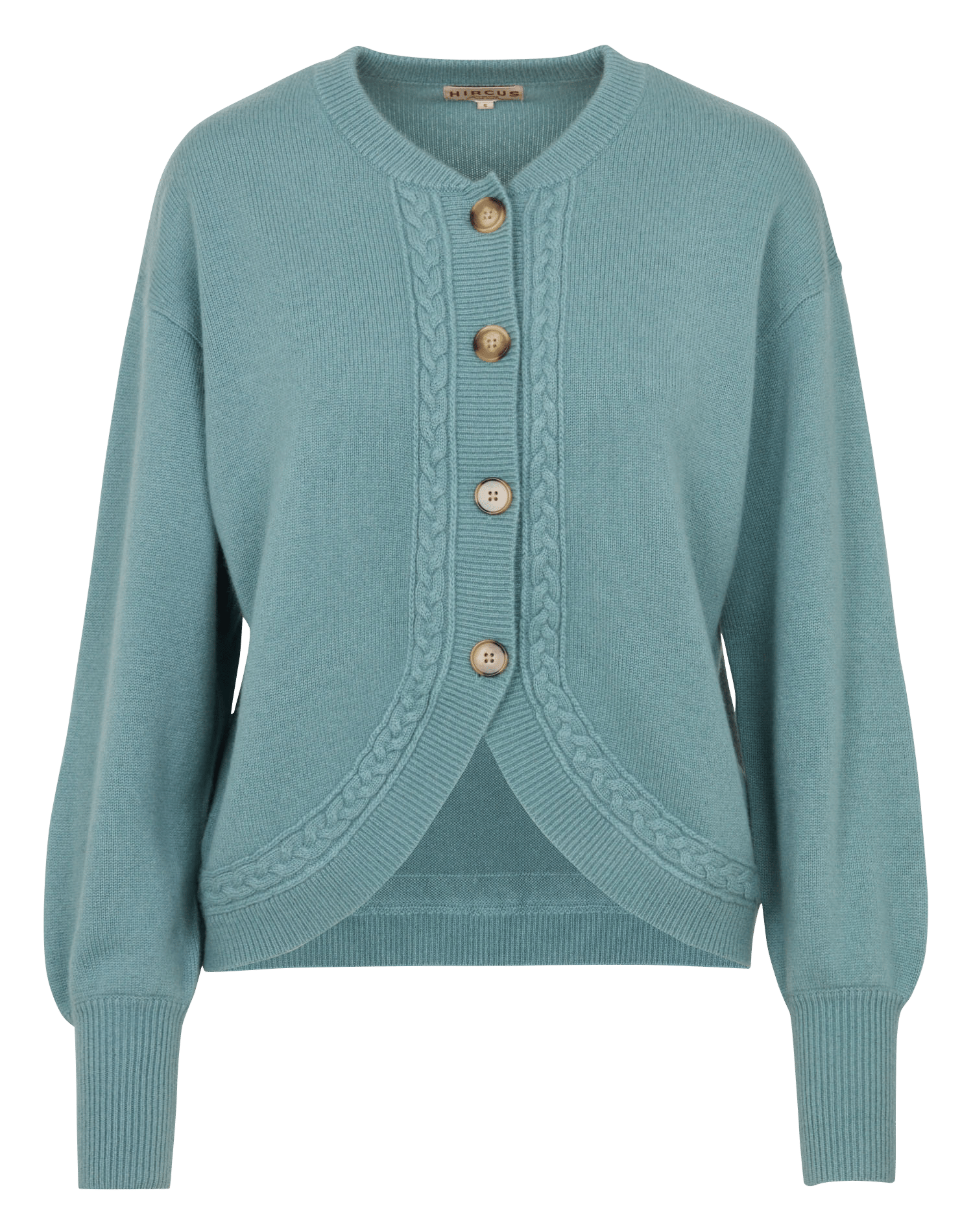 Recht vest met teddy kraag van kasjmier HIRCUS Blauw