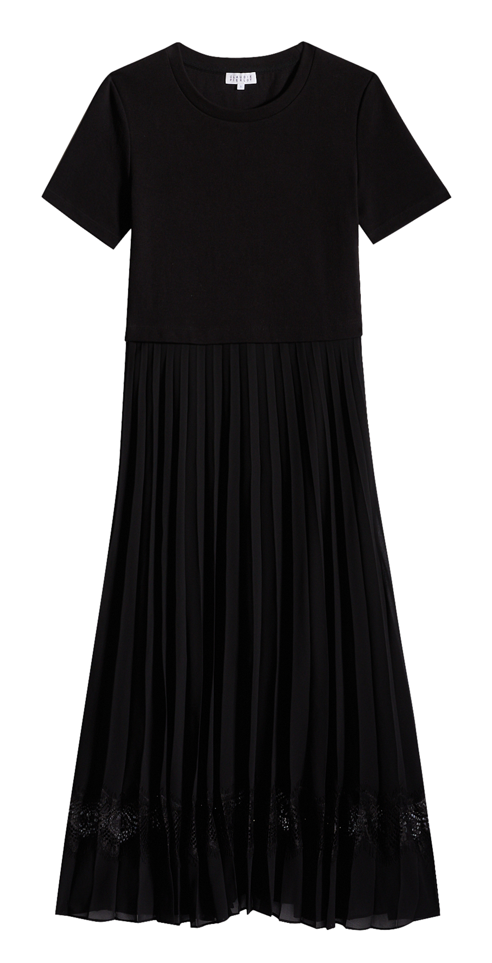 Robe midi bi-matière CLAUDIE PIERLOT Noir