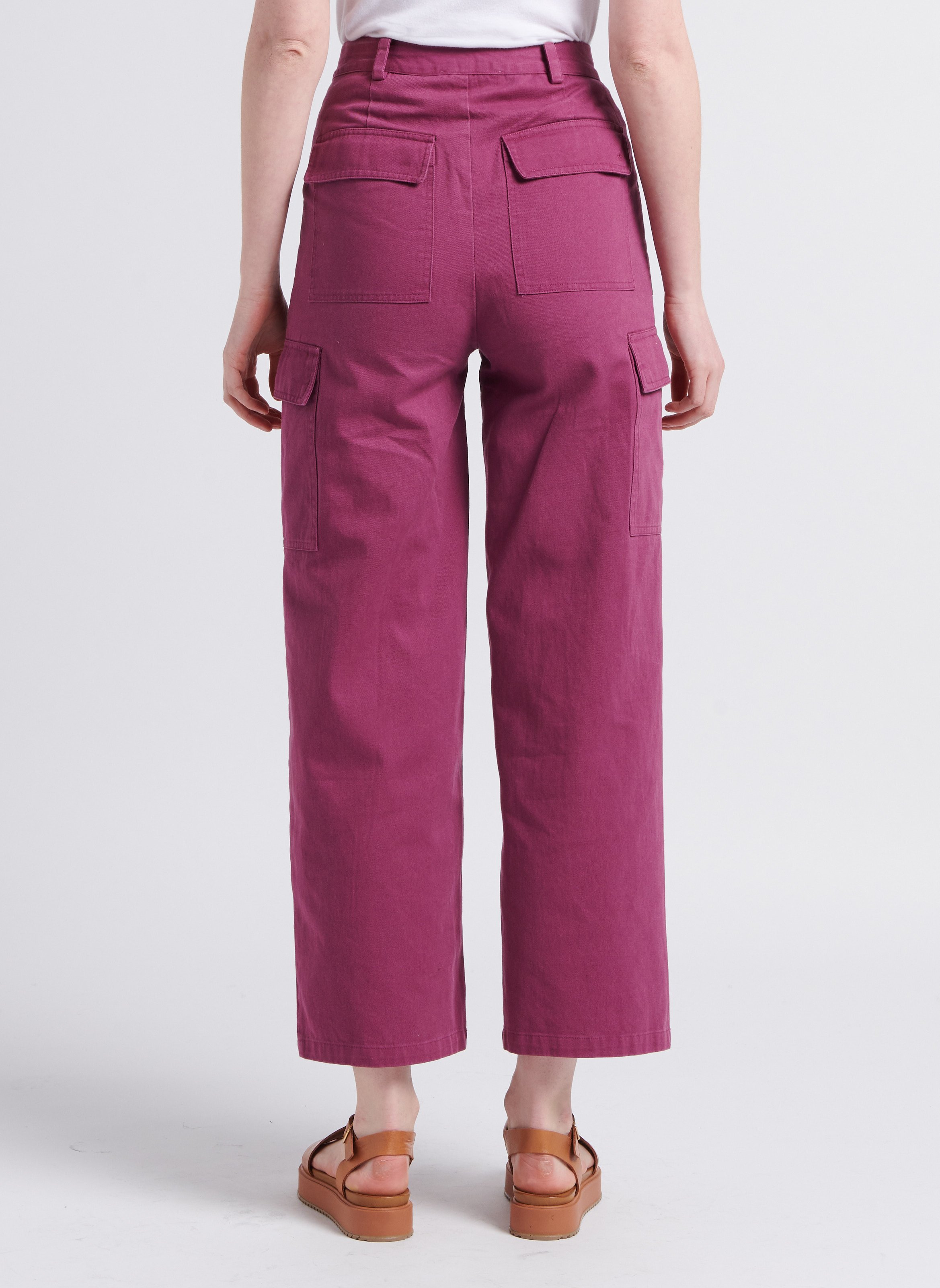 Pantalon cargo en coton LA PETITE ETOILE Violet
