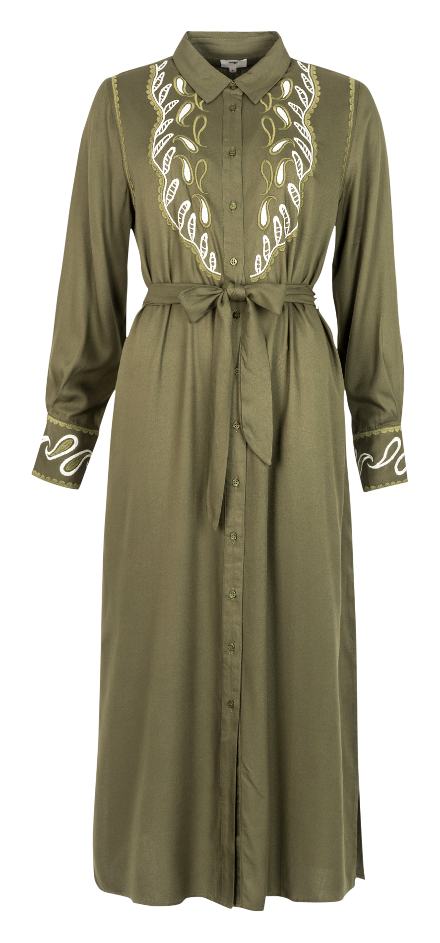 Bead embroidered dress AN'GE Khaki