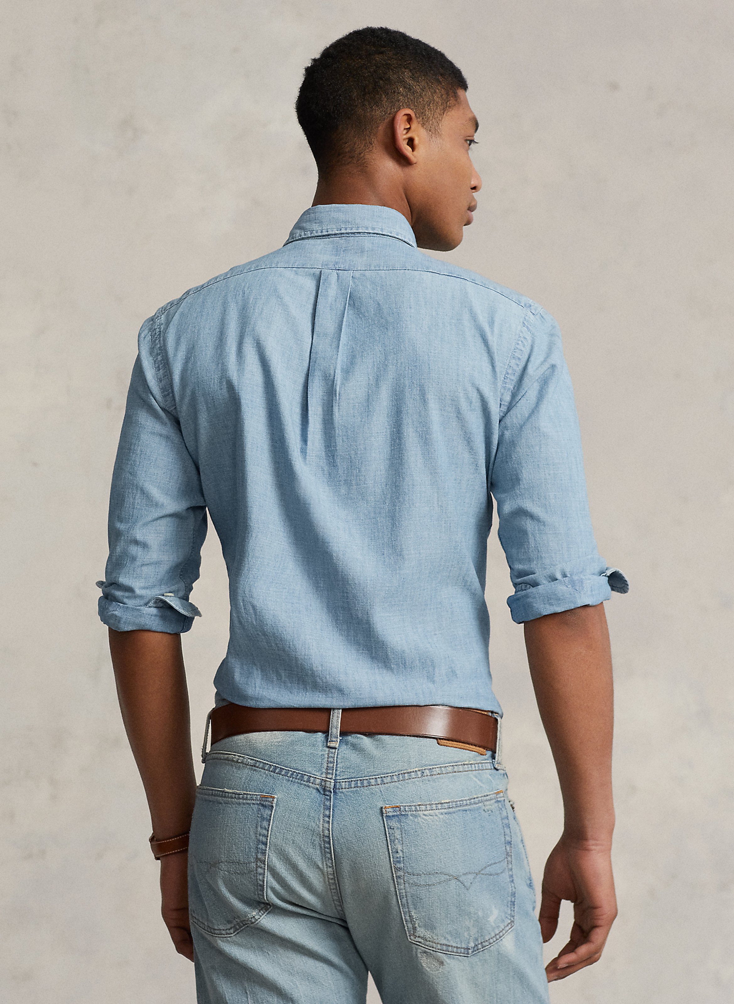 Baumwollhemd mit Button-down-Kragen, Regular Fit POLO RALPH LAUREN Blau