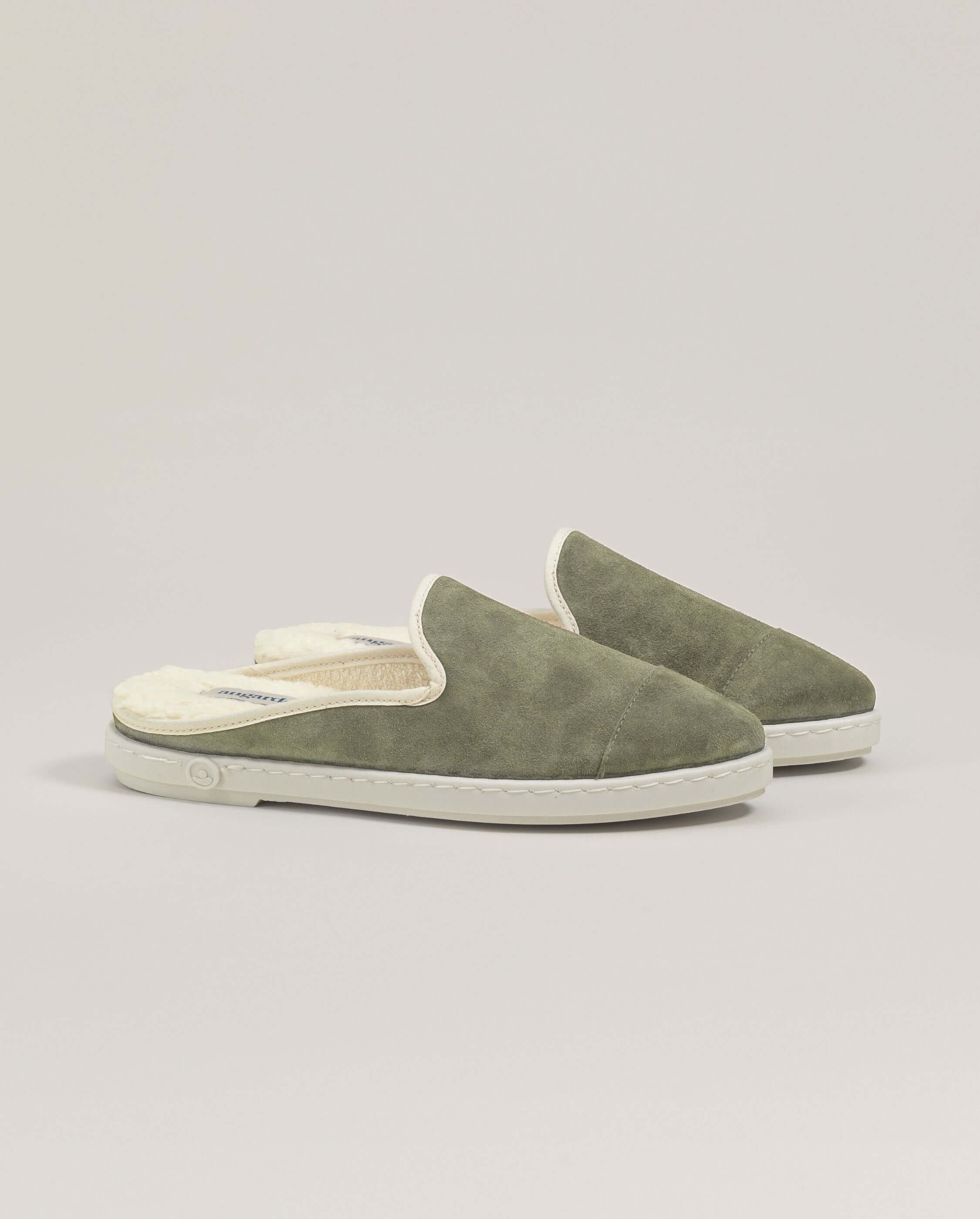 Women's leather mule, light khaki ANGARDE Khaki