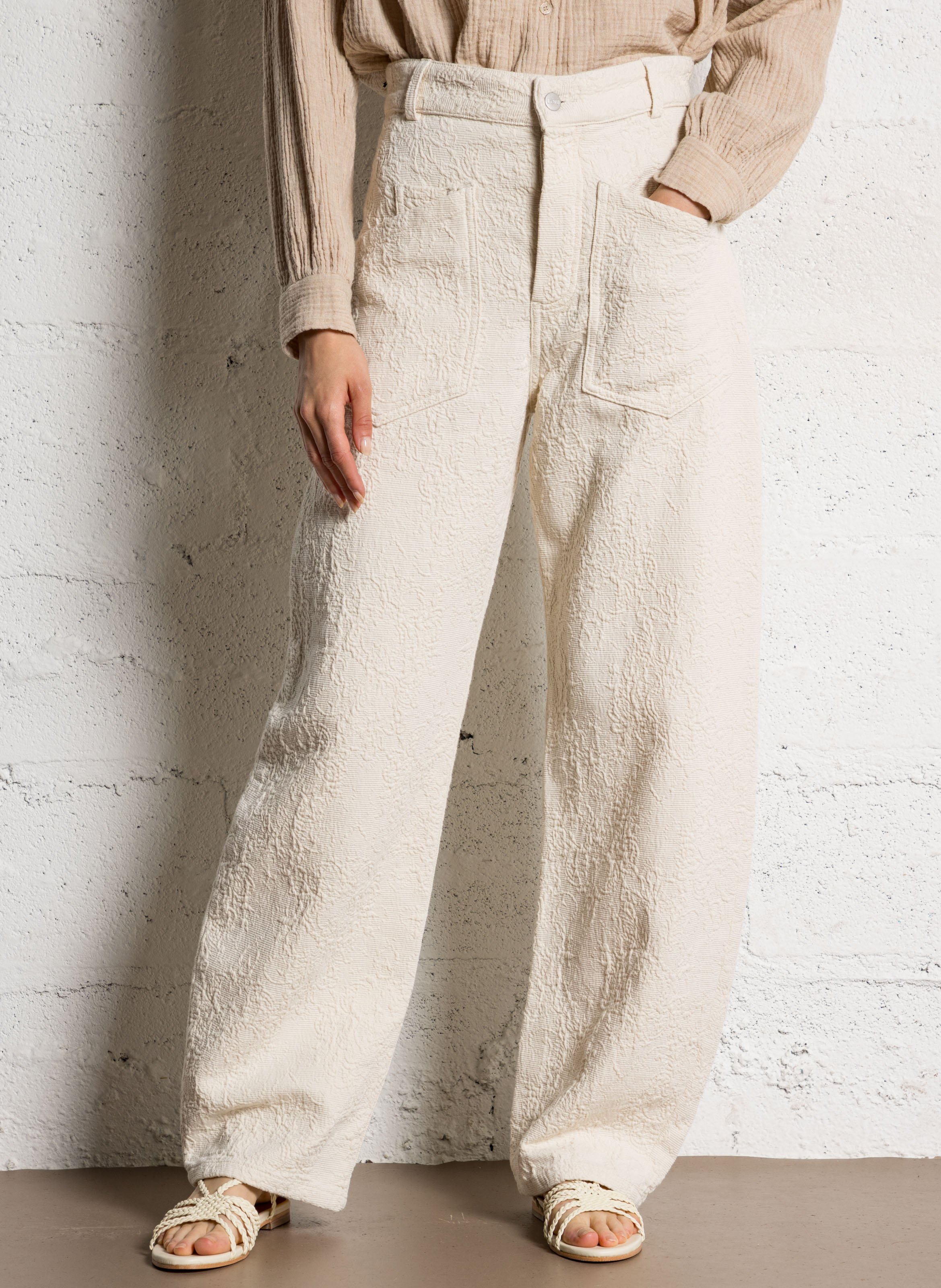 Wijde jeans MARGAUX LONNBERG Wit