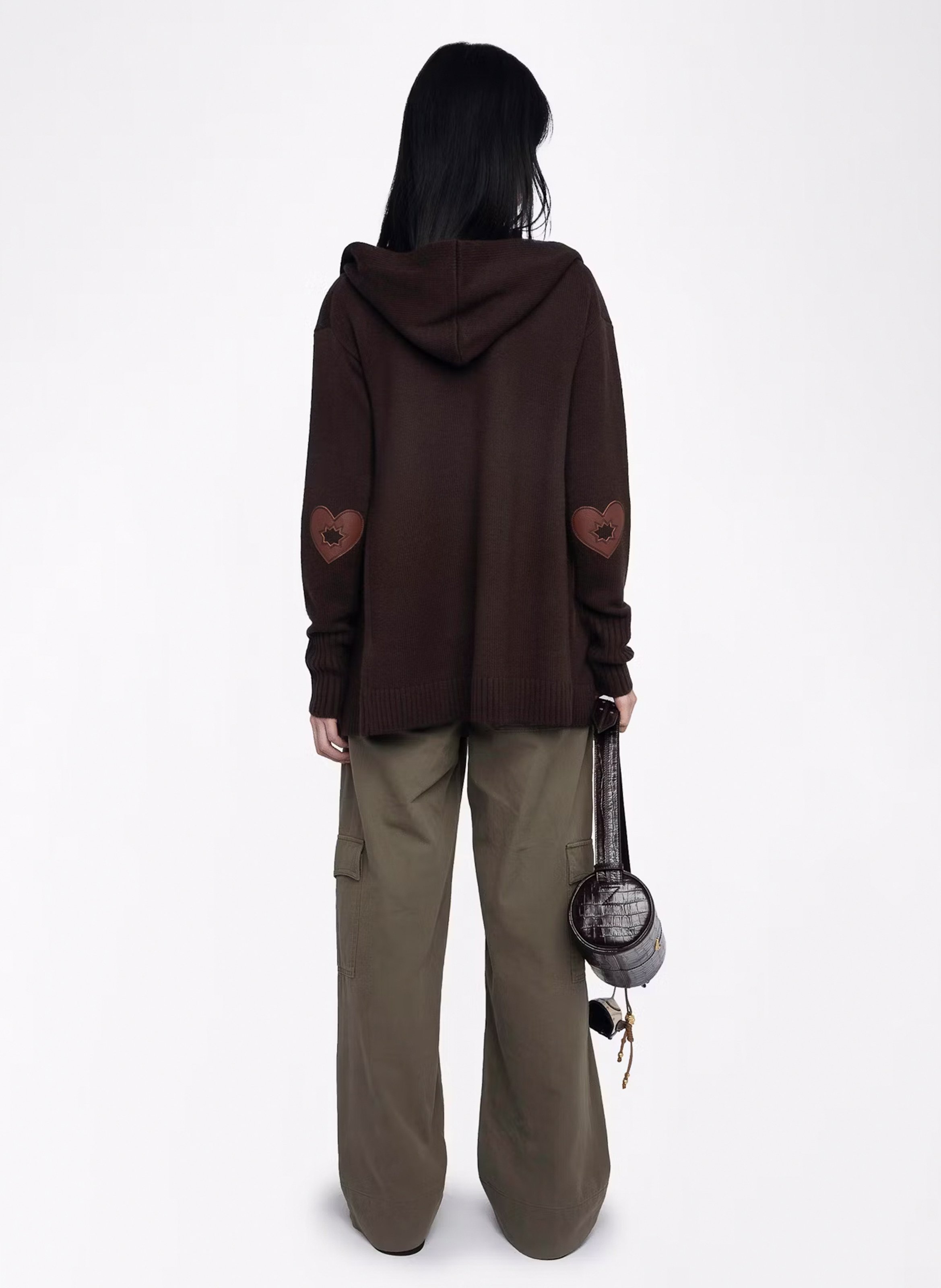 Wollmischung Kapuzen-Cardigan ZADIG&VOLTAIRE Braun