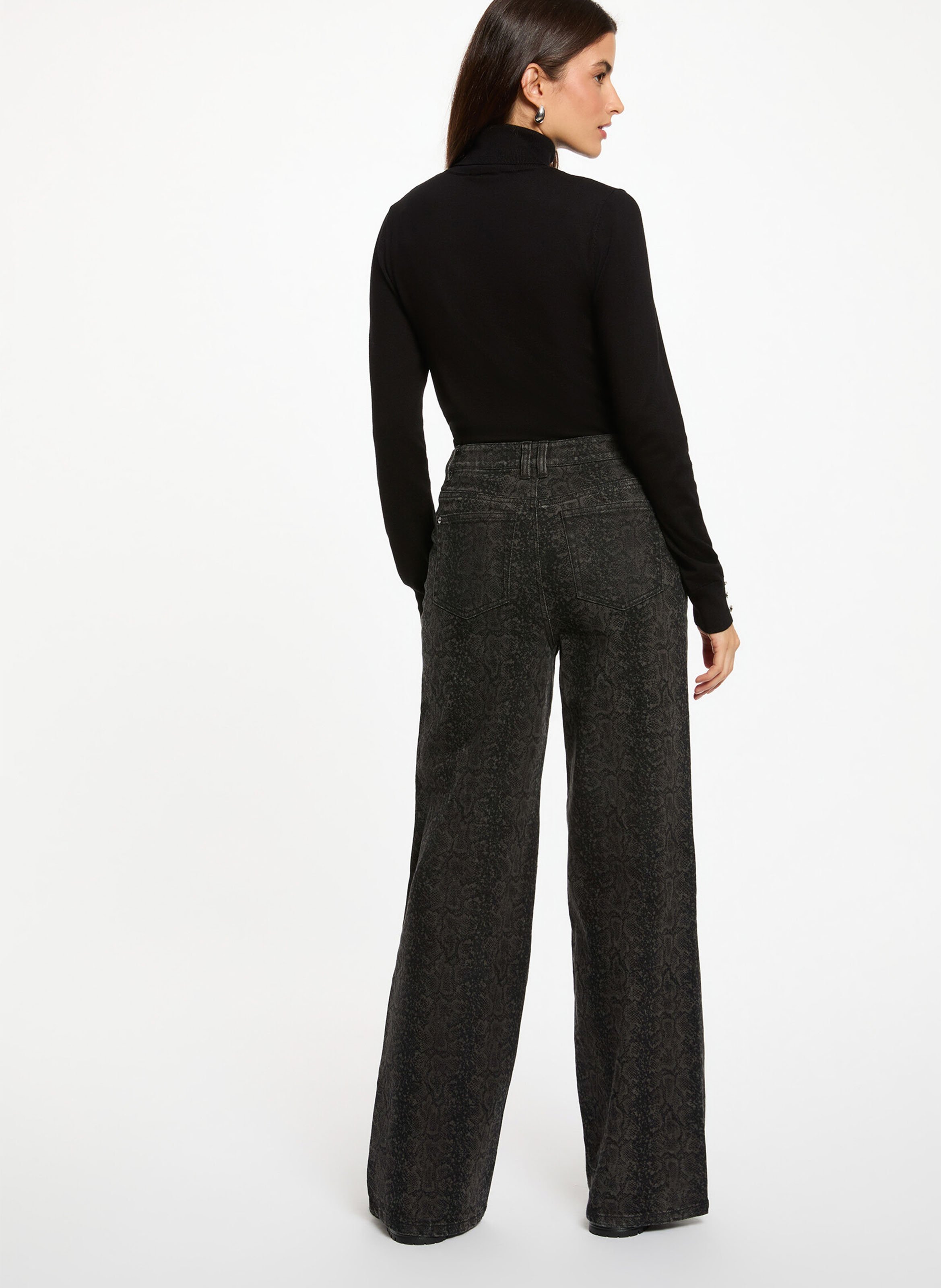 Elena high-neck sweater MORGAN Black