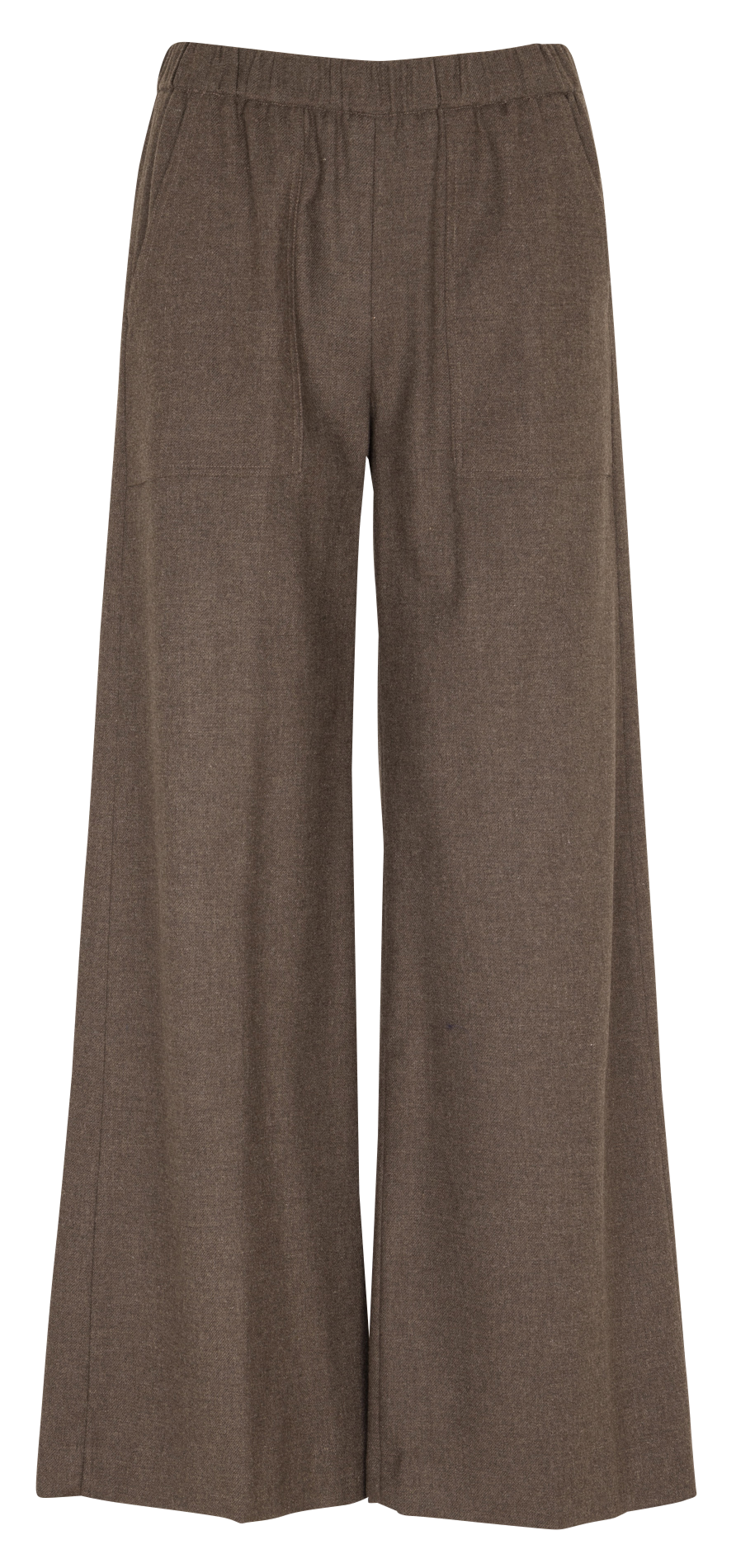 Declic wool-blend loose-fit trousers DIEGA Brown
