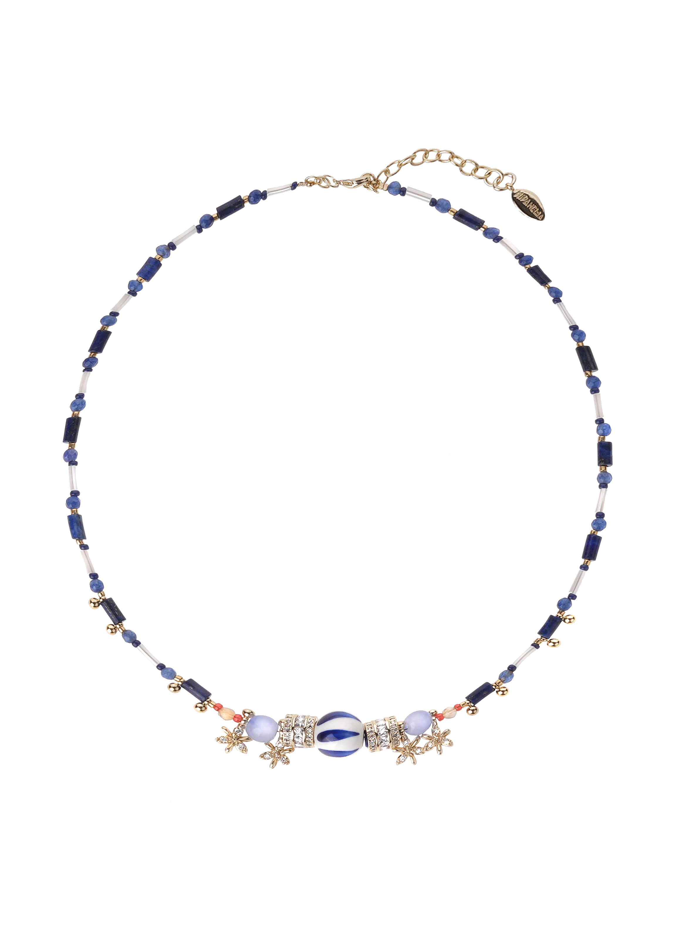 Necklace with beads and tassels HIPANEMA Blue