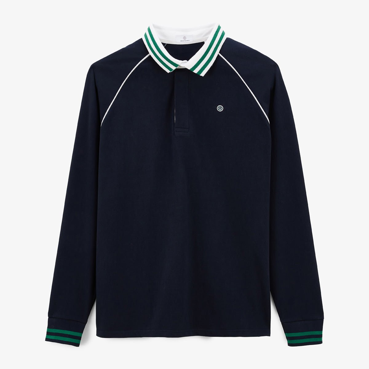 Long-sleeved rugby polo SERGE BLANCO Blue