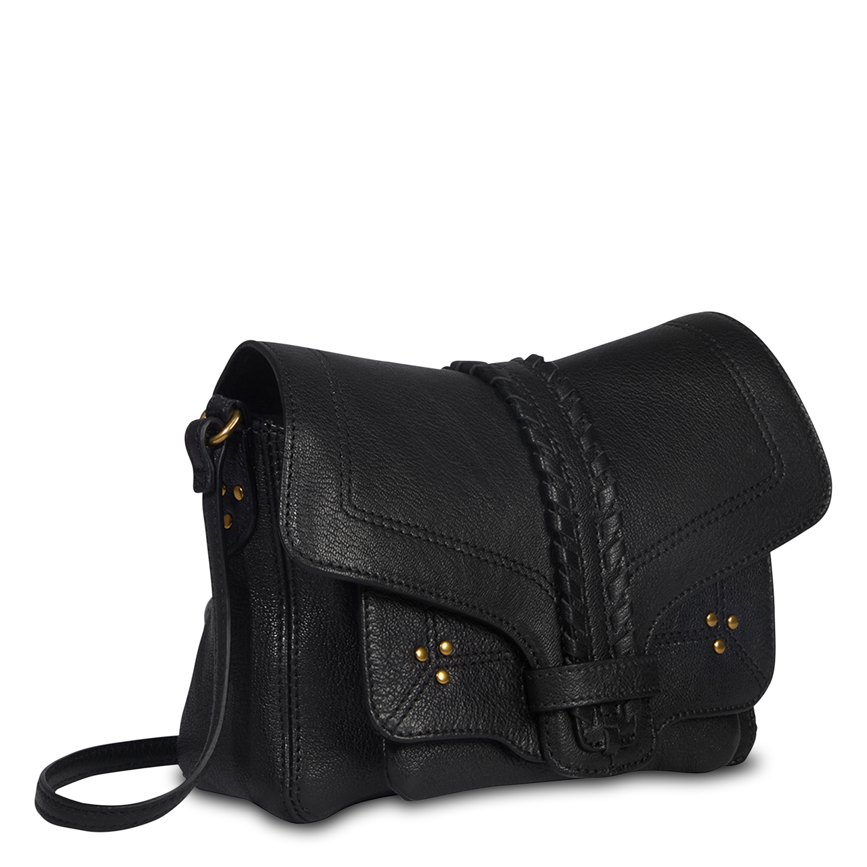 Sac bandoulière à rabat en cuir JEROME DREYFUSS Black