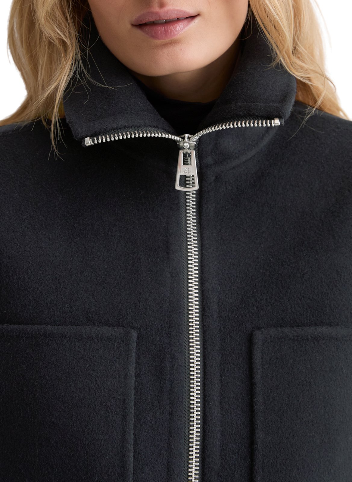 Veste droite col classique en laine mélangée MARC O&#039;POLO Bleu