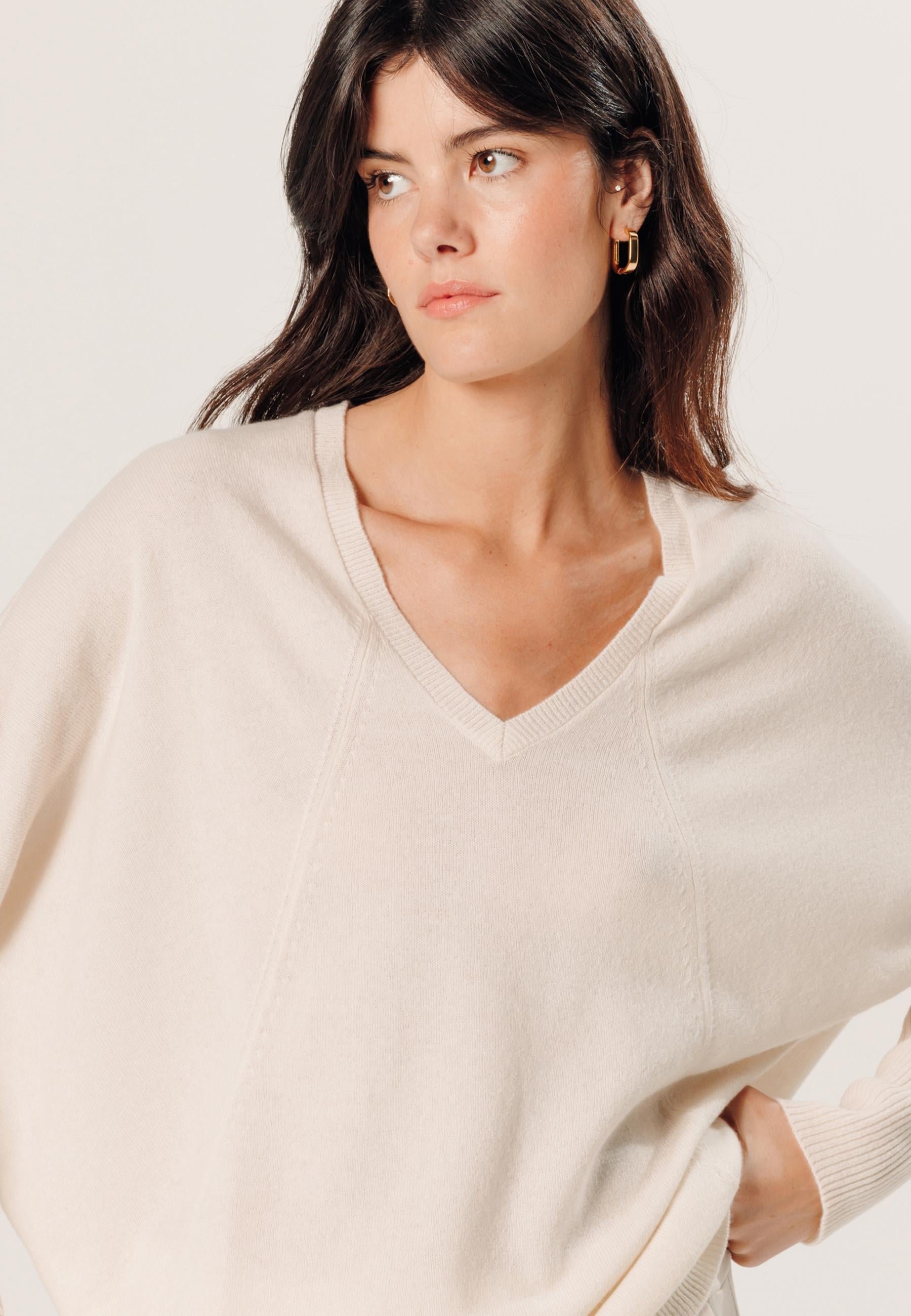 Oversized cashmere sweater RODIER White