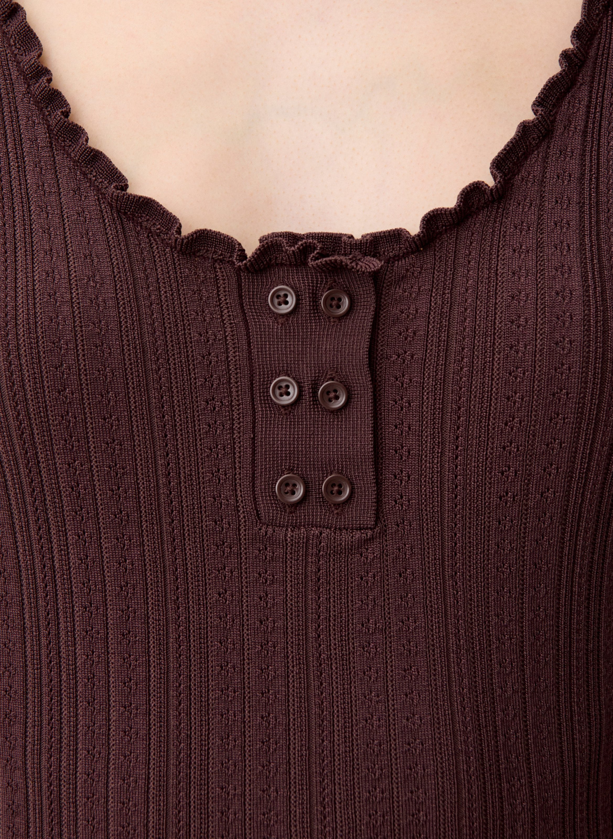 Malilen U-neck sleeveless top CLAUDIE PIERLOT Brown