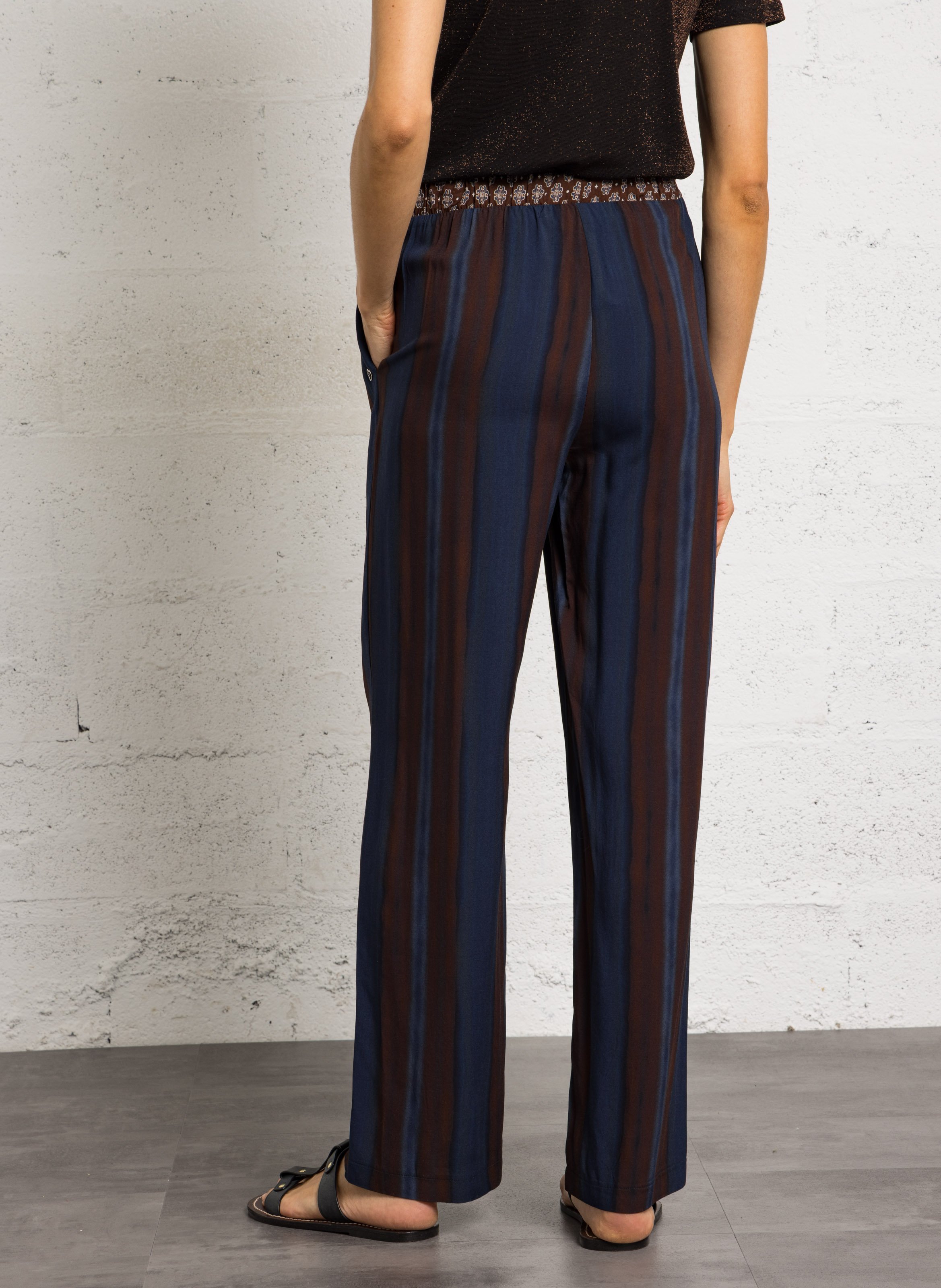 Pantalon droit imprimé PLEASE Bleu