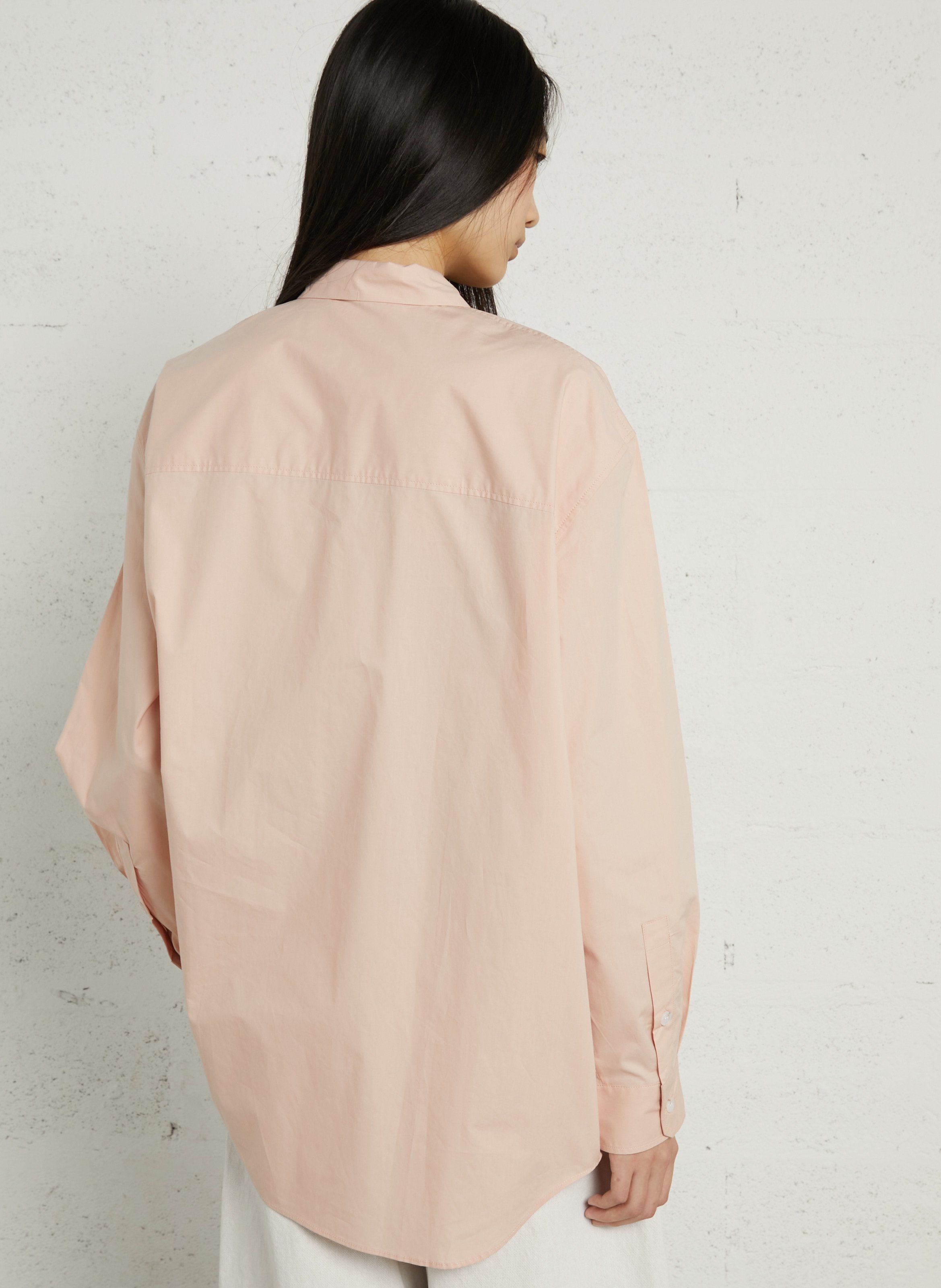 Bio-Baumwollbluse mit klassischem Kragen SOEUR Rosa