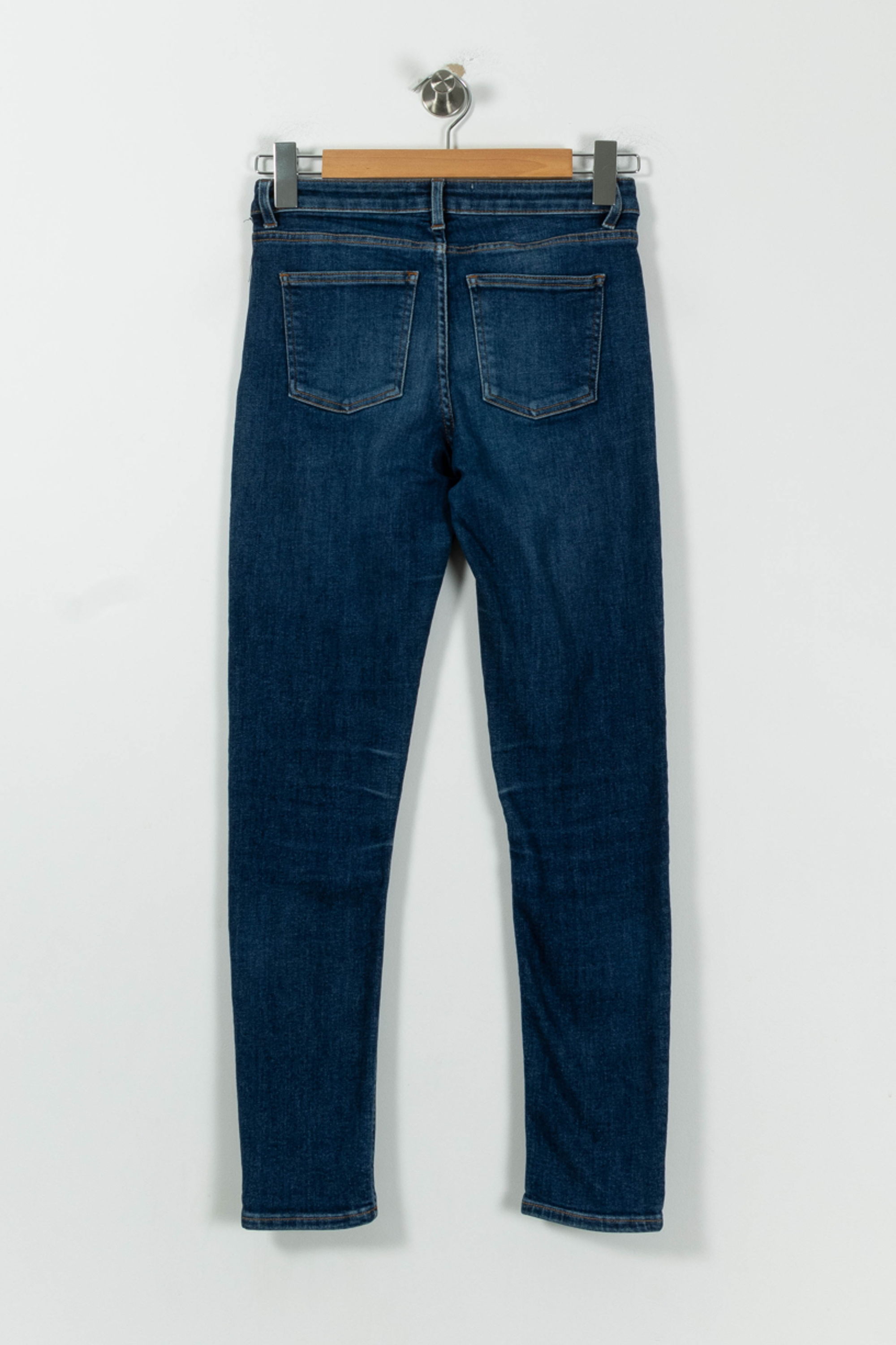 Cropped slim jeans with studs ACNE STUDIOS - Seconde Main Blue
