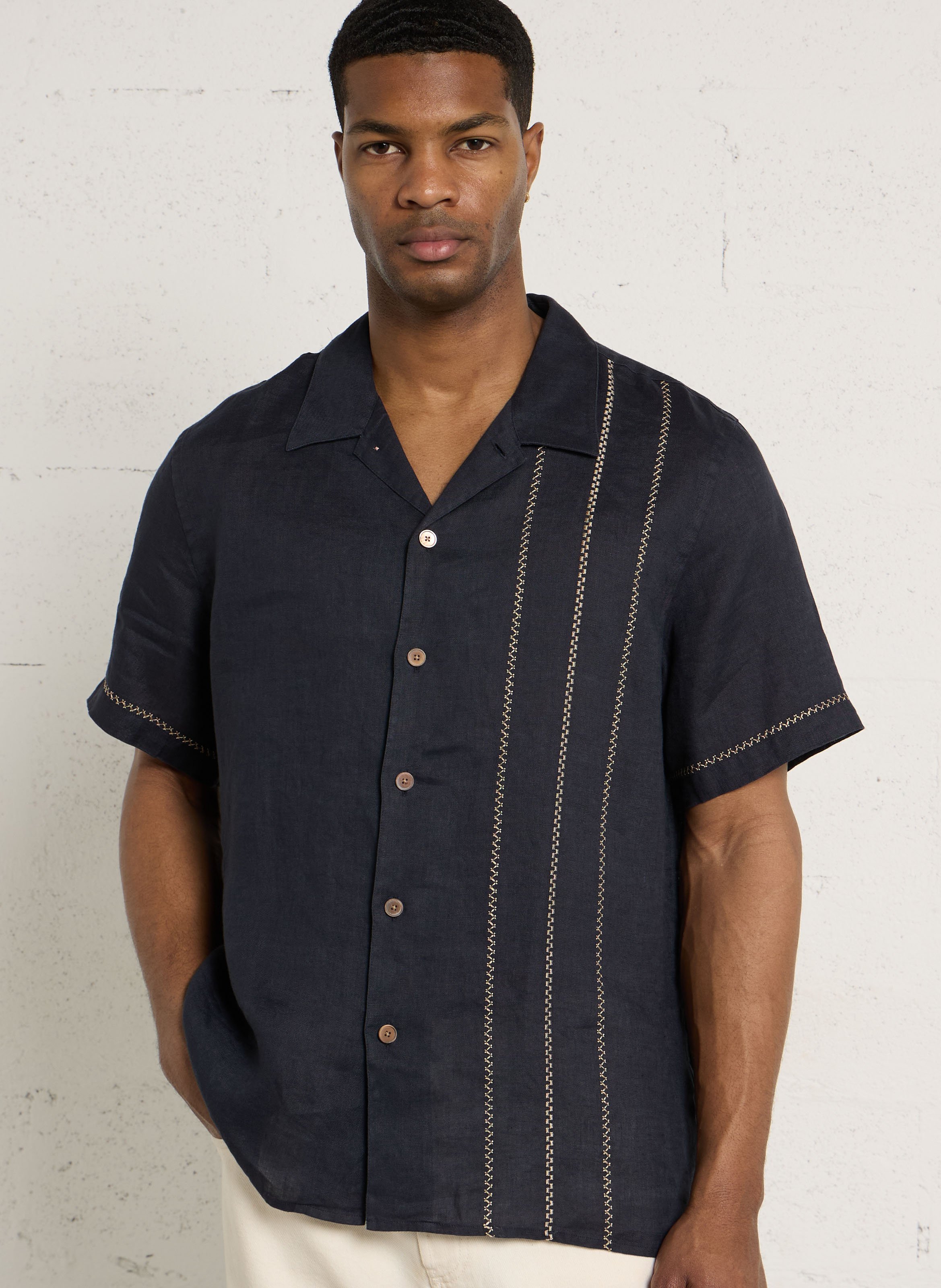 Camisa de lino oversize PAUL SMITH Azul