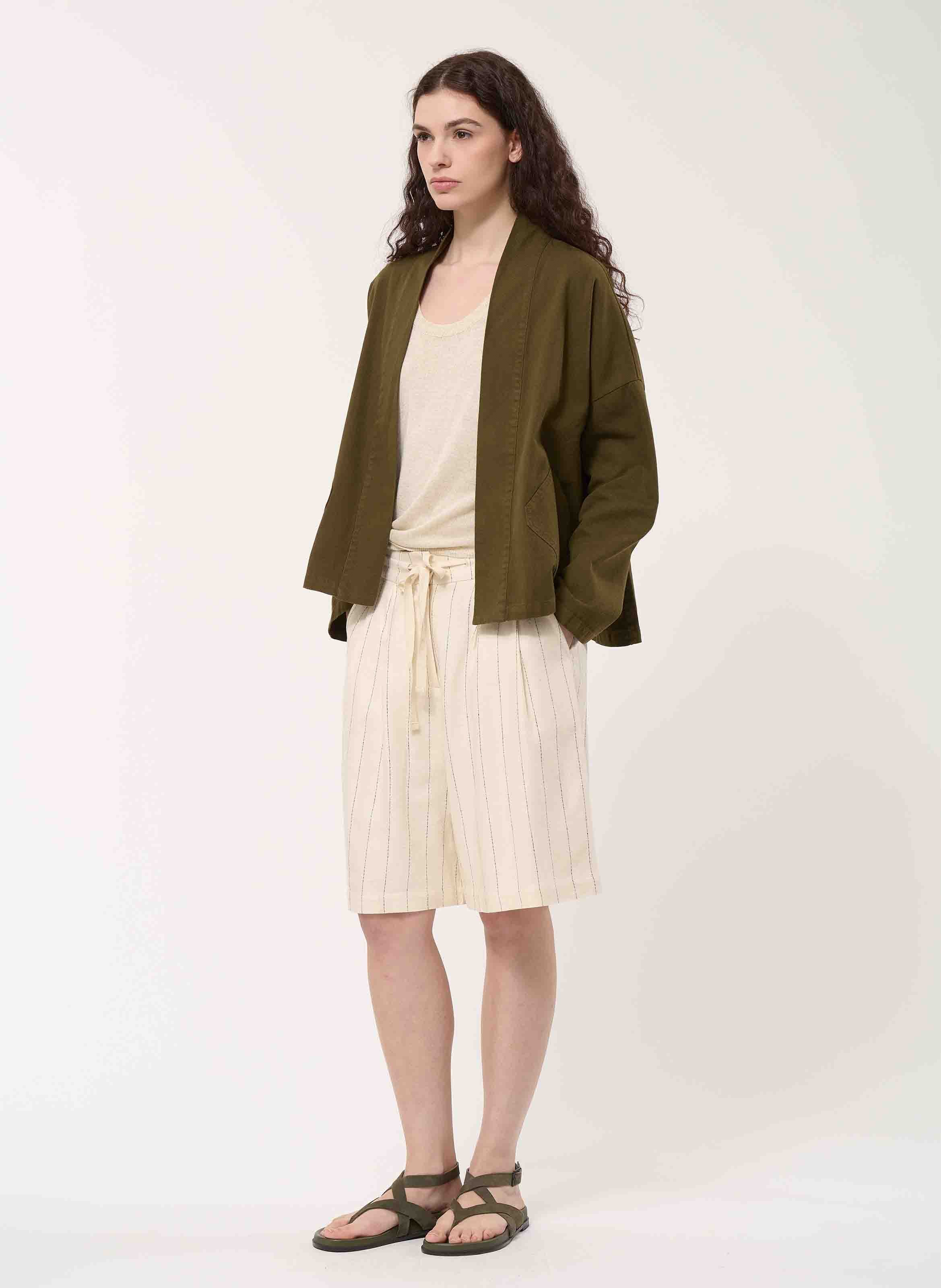 Oversized cotton jacket HUMILITY Green