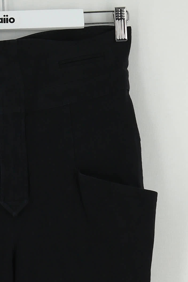 Straight cotton-blend pants ISABEL MARANT - Seconde Main Black