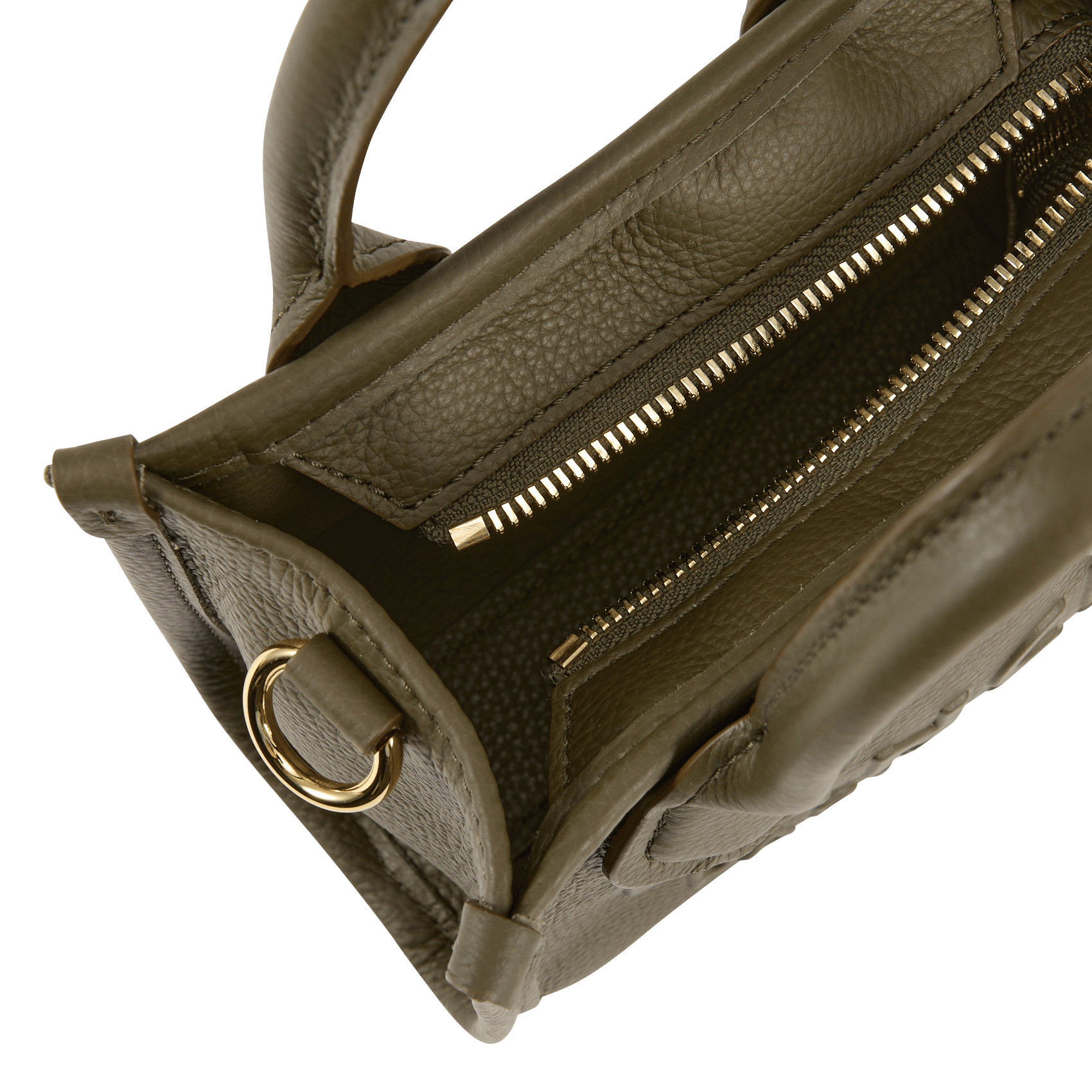 Dori leather shoulder bag LANCEL Khaki