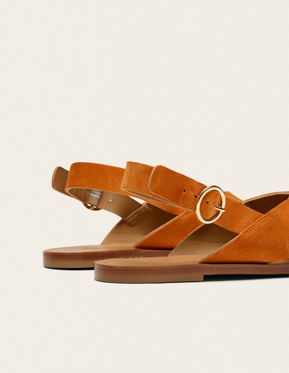 Faux leather sandals ODAJE Orange