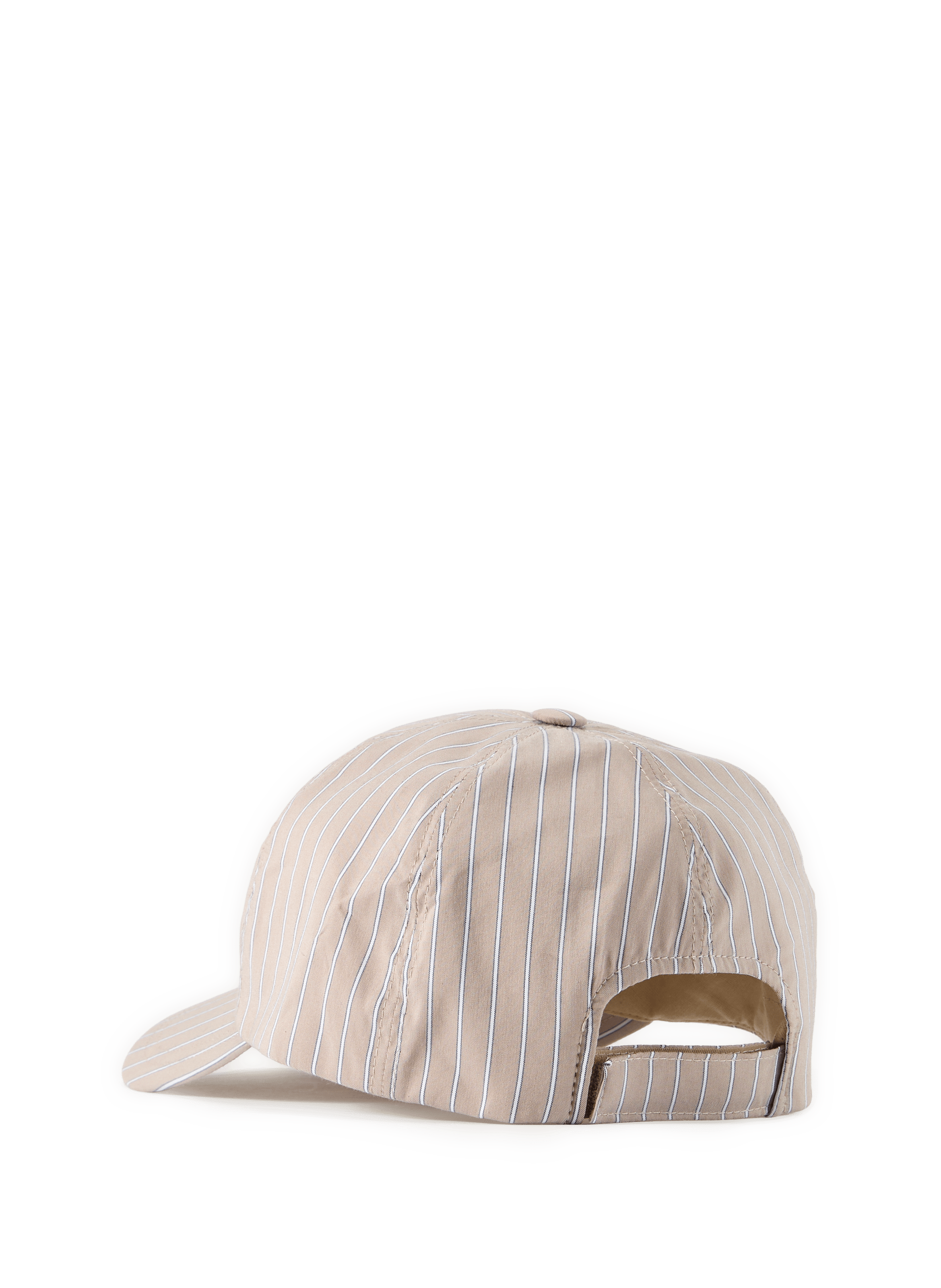 Casquette en coton rayé SAISON 1865 Beige