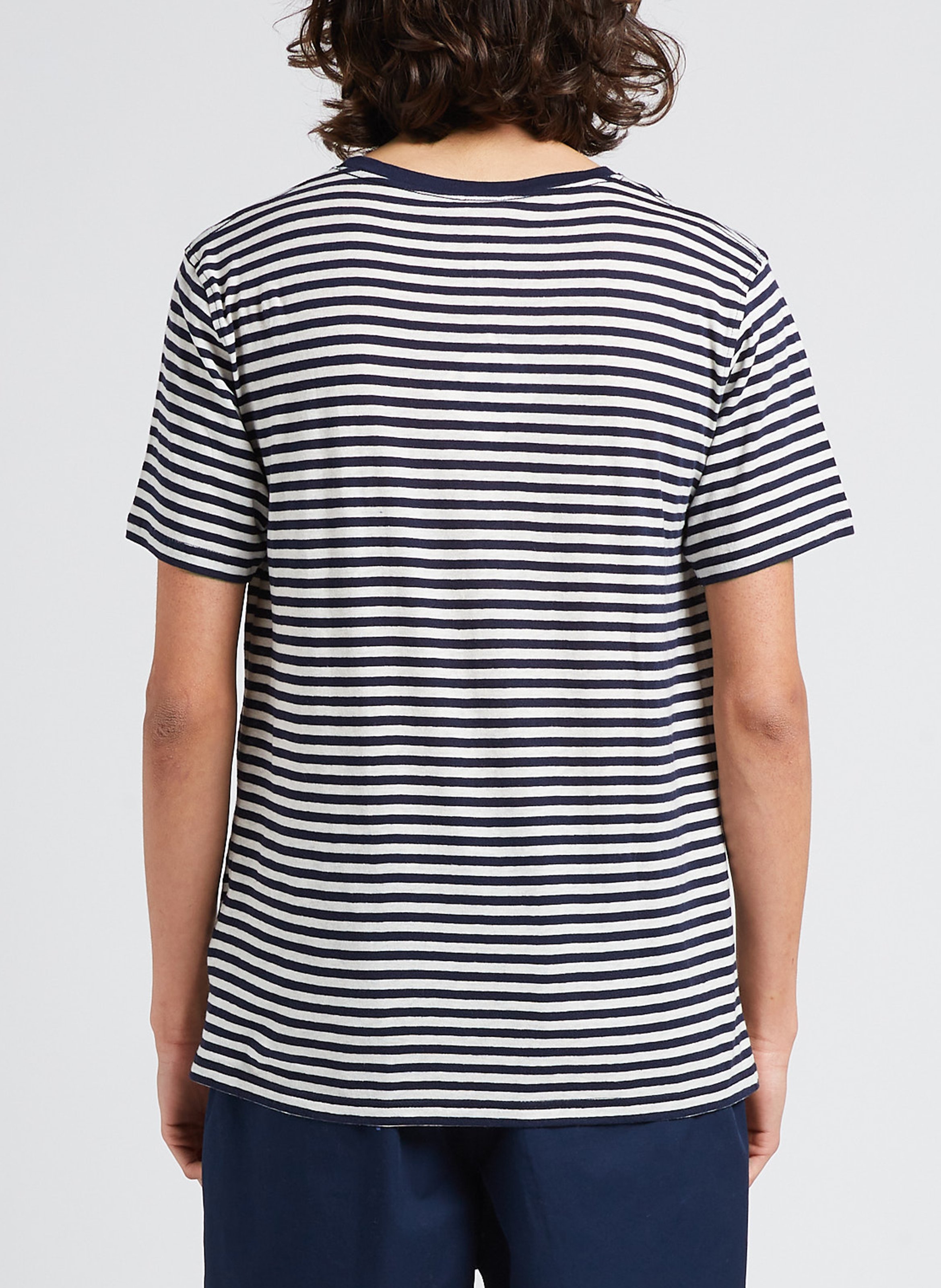 Tee-shirt col rond regular-fit rayé en coton mélangé ARMOR LUX Bleu