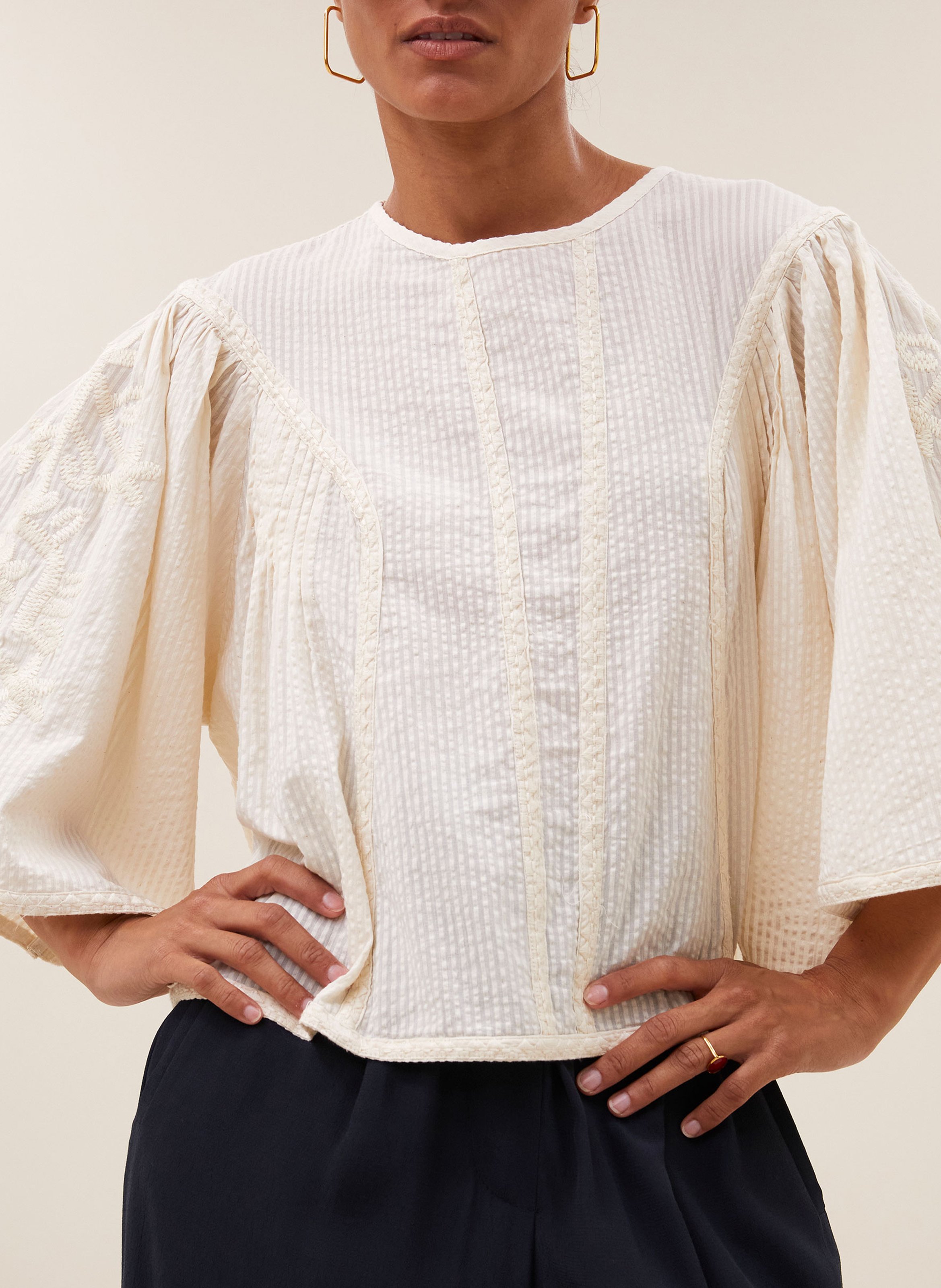 Straight printed cotton shirt BY BAR White