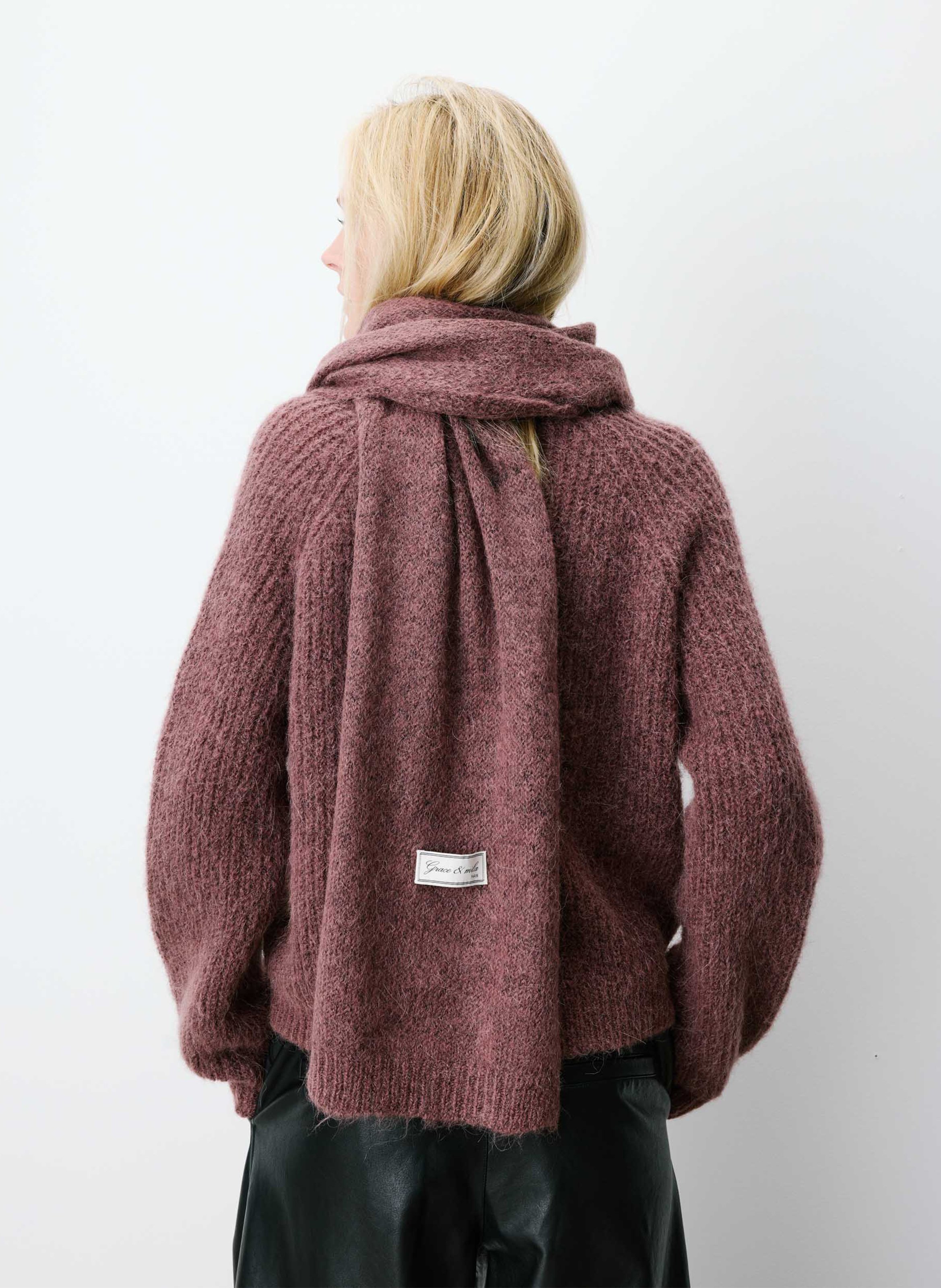 Wool-blend scarf GRACE ET MILA Pink