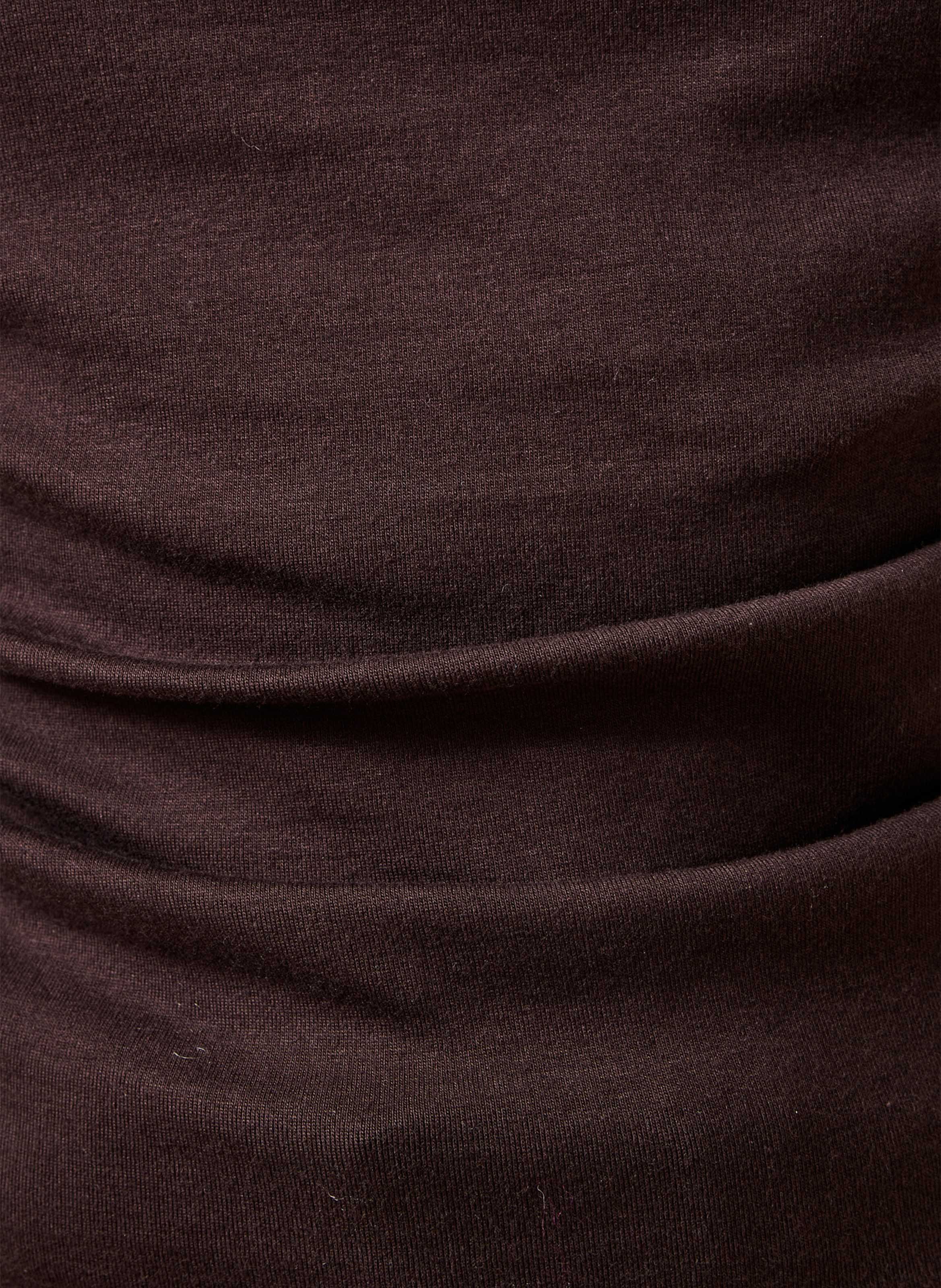 Tee-shirt droit col rond LA FEE MARABOUTEE Marron