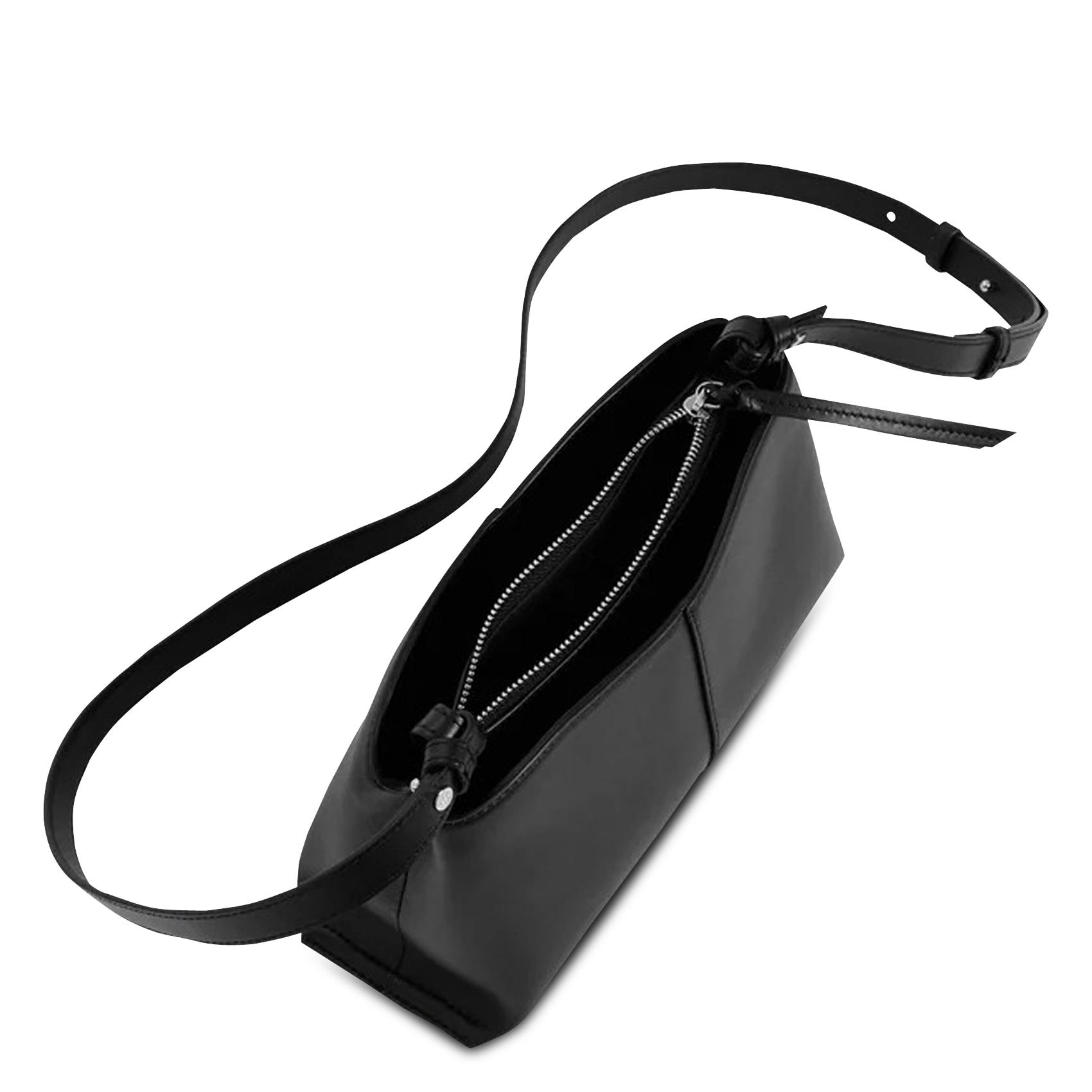 Sac bandoulière en cuir | Noir LE TANNEUR Femme