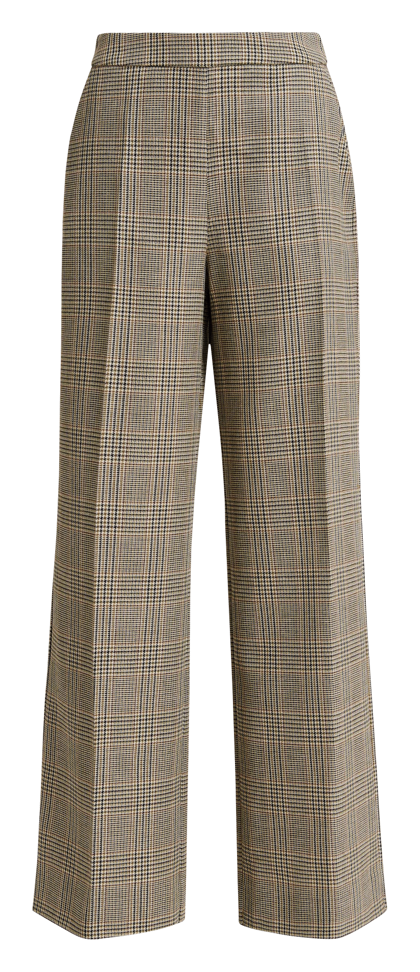 Checked straight-leg pants ESSENTIEL ANTWERP Brown