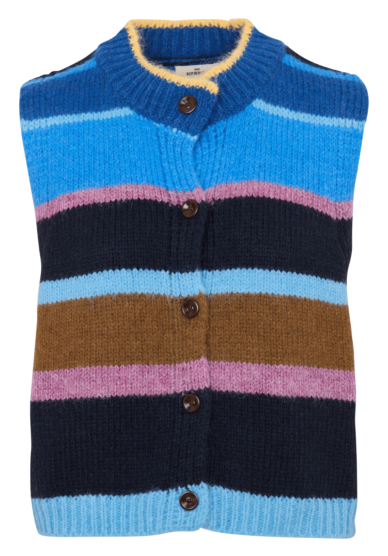 Vest met ronde hals en strepen THE KORNER Blauw