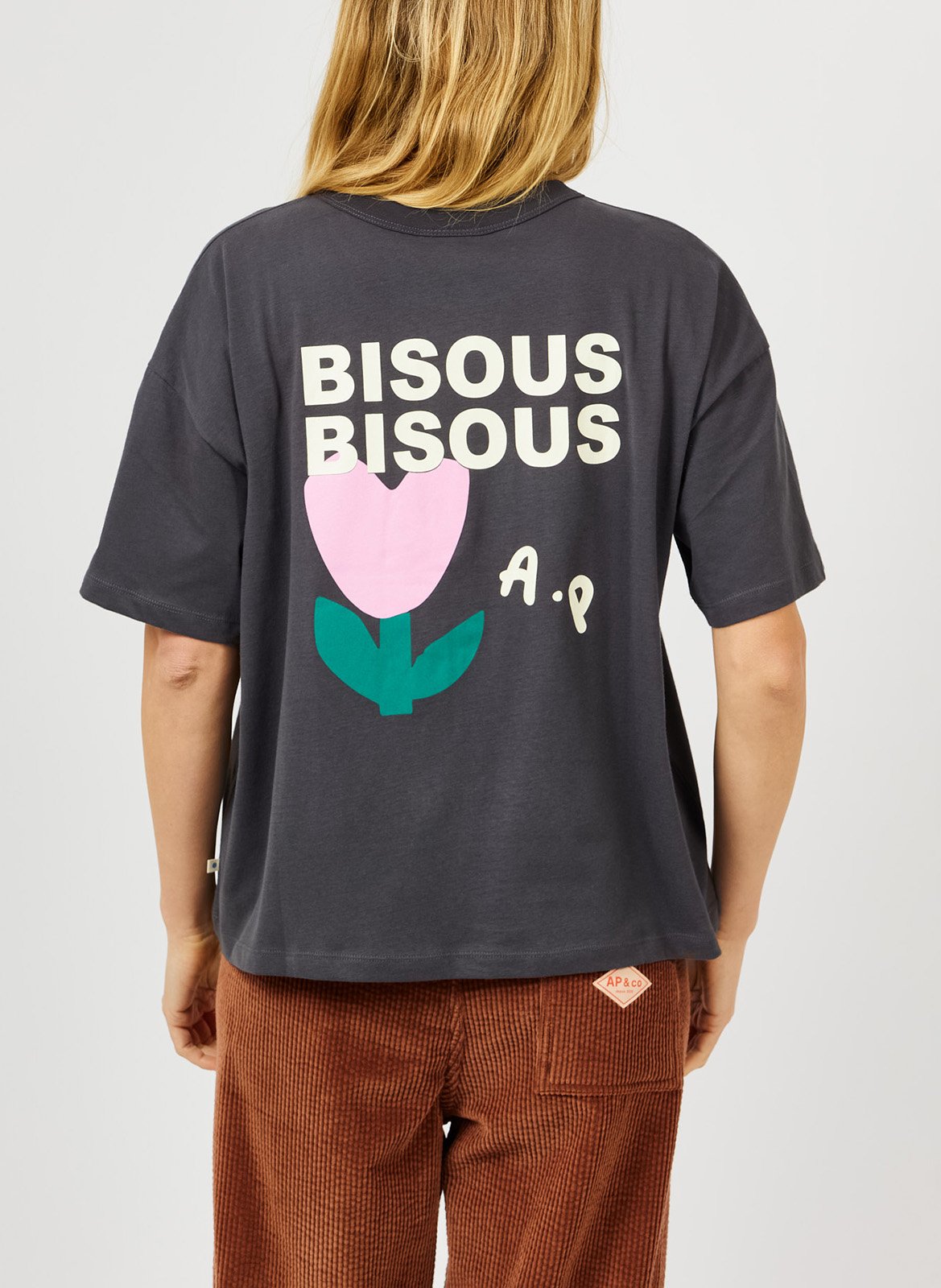 T-shirt droit imprimé en coton bio A.P