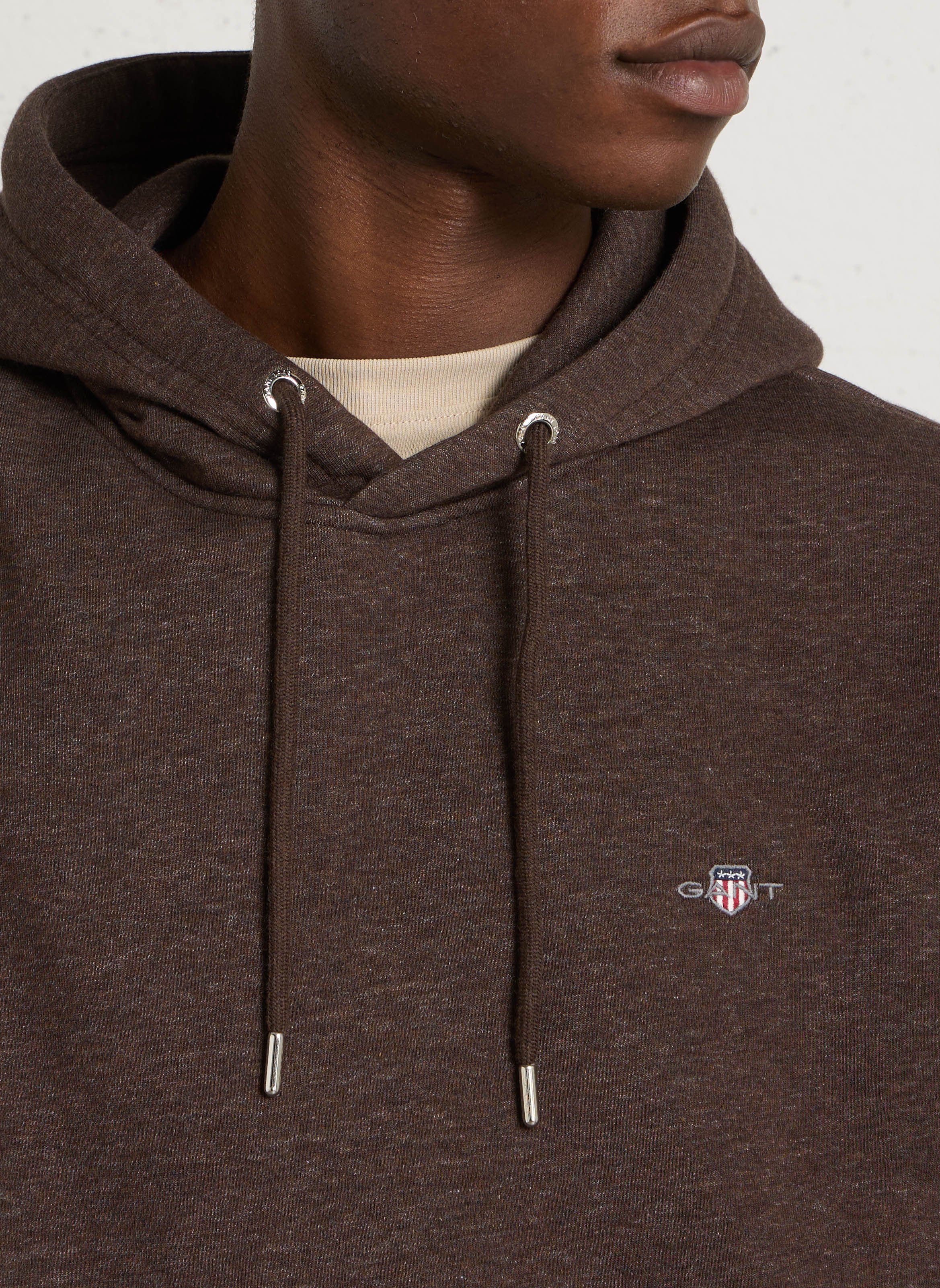 Baumwoll-Sweatshirt mit Kapuze GANT Braun