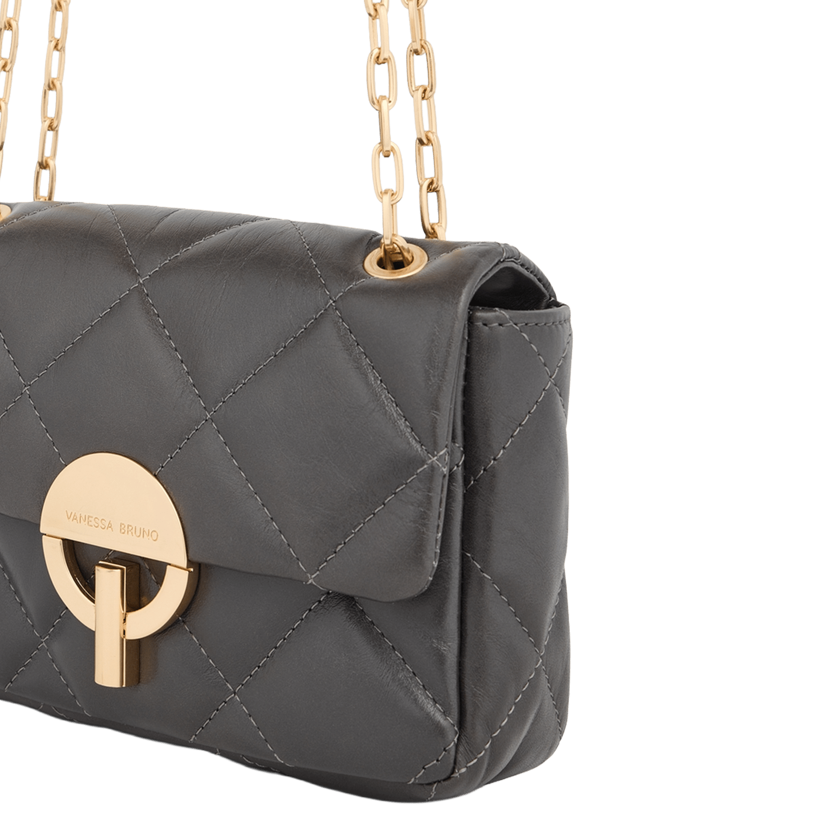 Leather shoulder bag | Grey VANESSA BRUNO Women