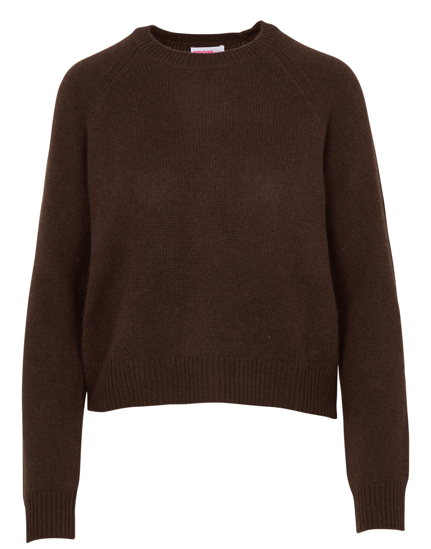 Gerader Rundhals-Pullover aus Kaschmir  Chocolat