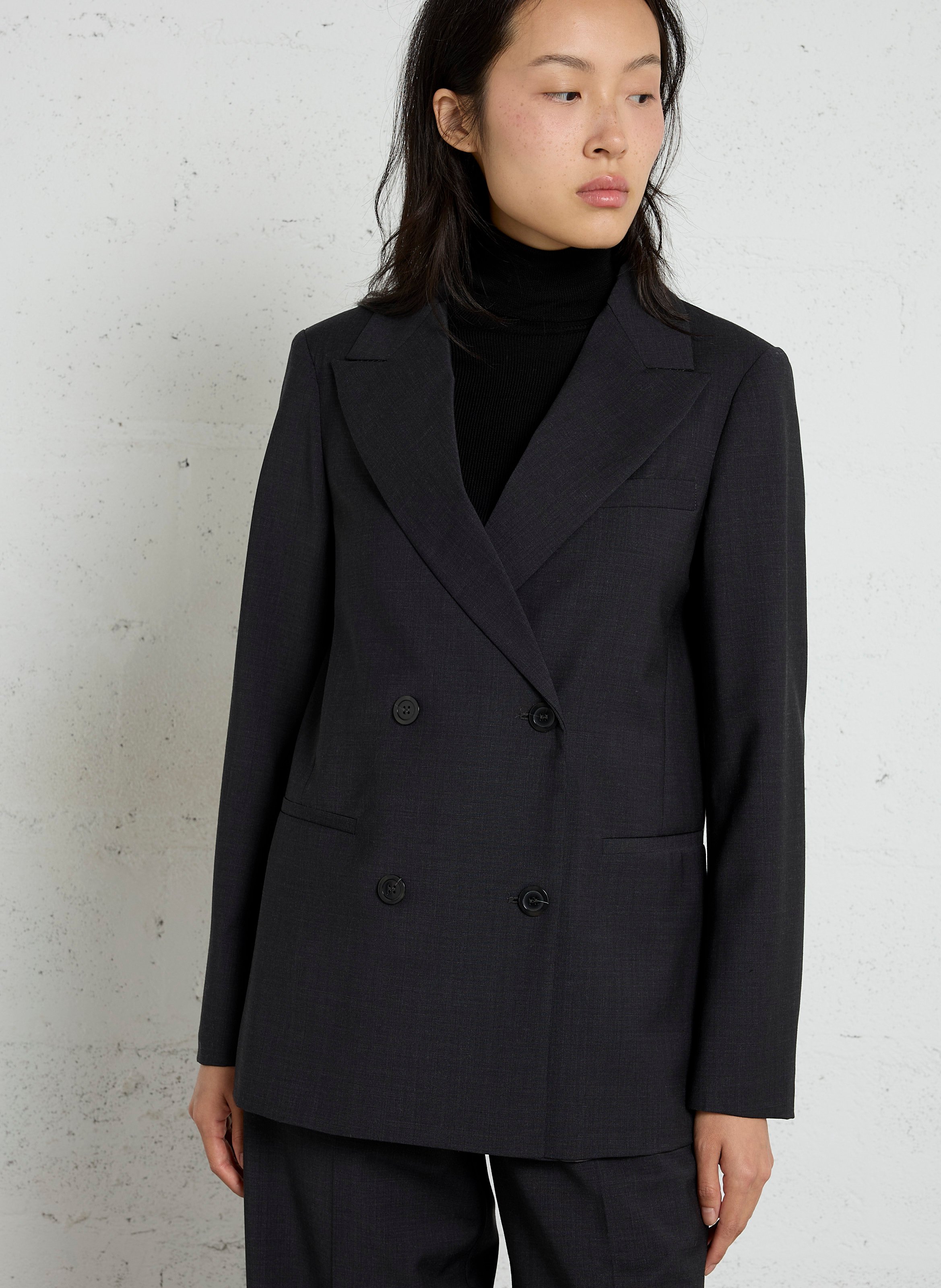 Veste blazer en laine mélangée MOMONI Gris