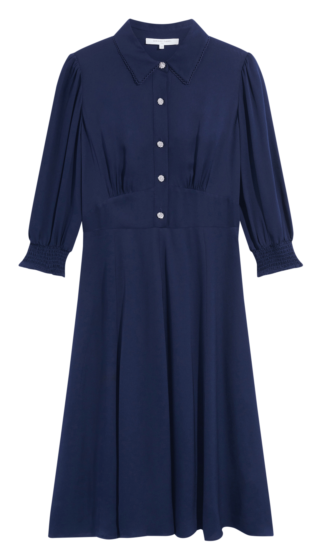 Figurbetontes Midikleid mit Strassknöpfen GERARD DAREL Blau