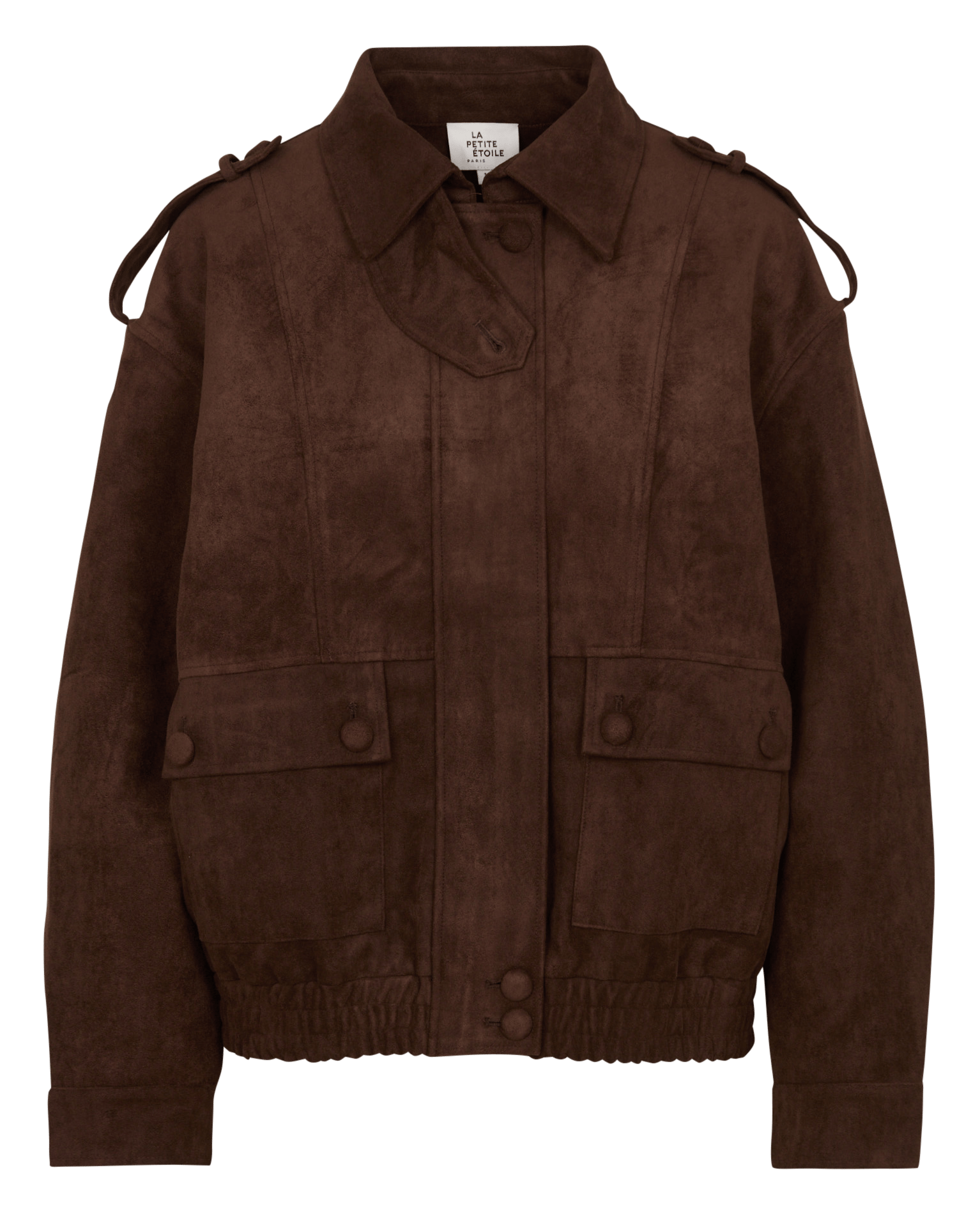 Oversized suede jacket LA PETITE ETOILE Brown
