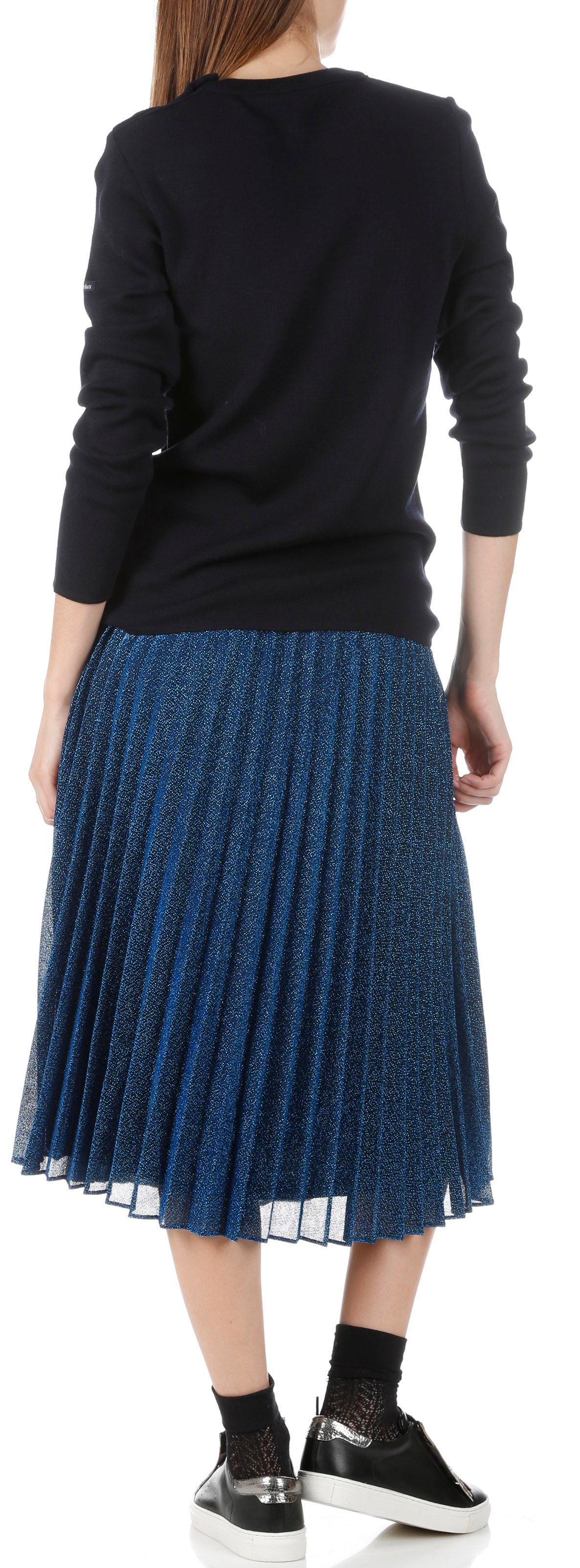 Pull col rond rayé en laine ARMOR LUX Bleu