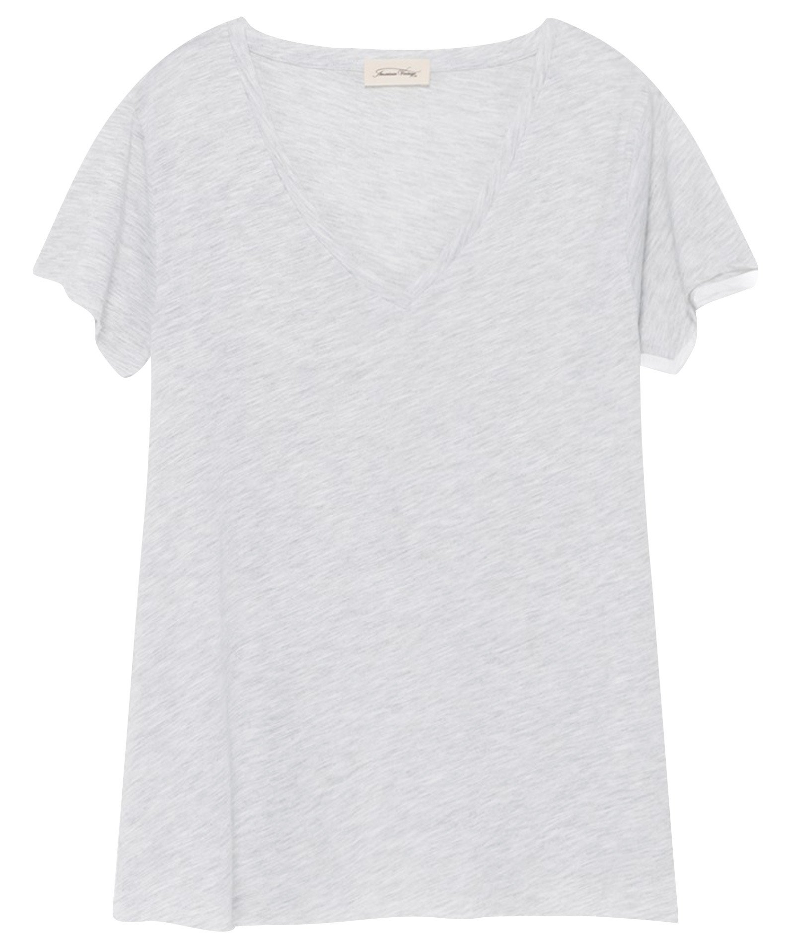 Tee-shirt col V en coton mélangé JACKSONVILLE Polaire chine