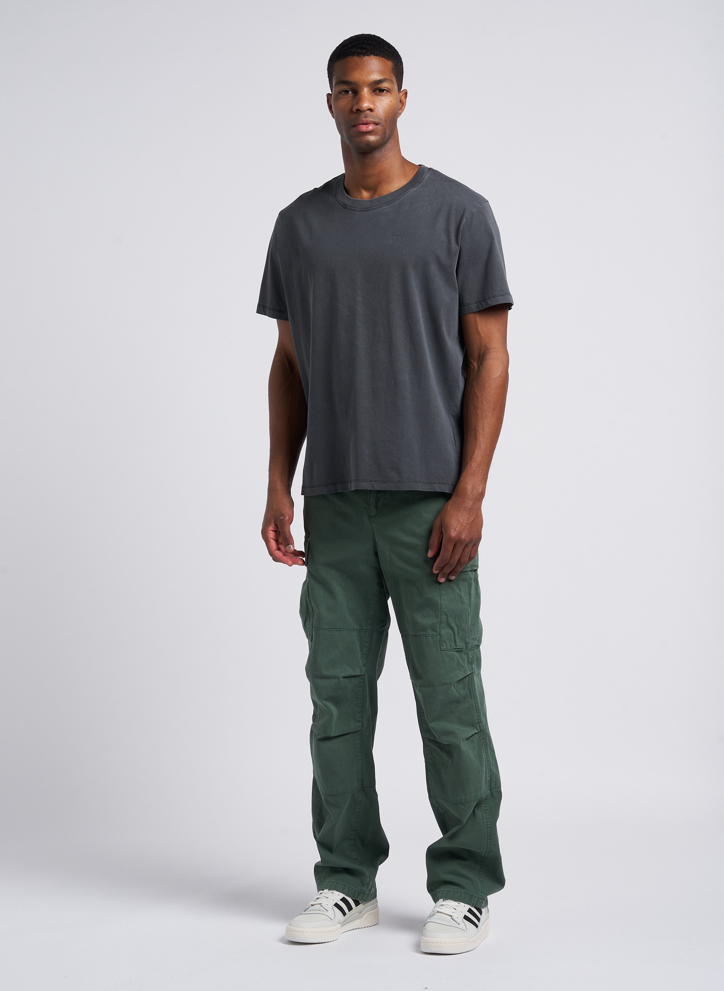 Recht, katoenen T-shirt met ronde hals PEPE JEANS Zwart