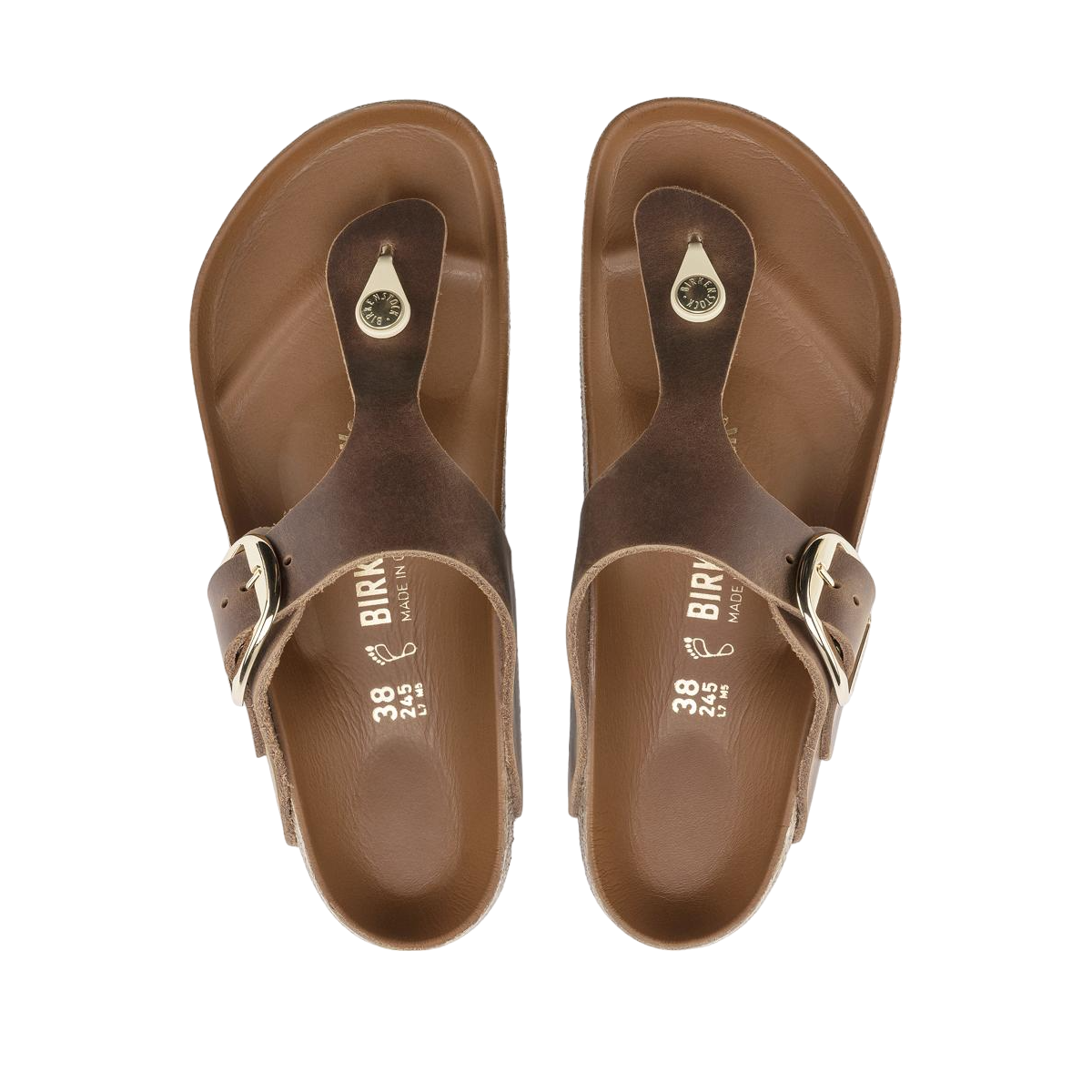Faux leather sandals BIRKENSTOCK Brown