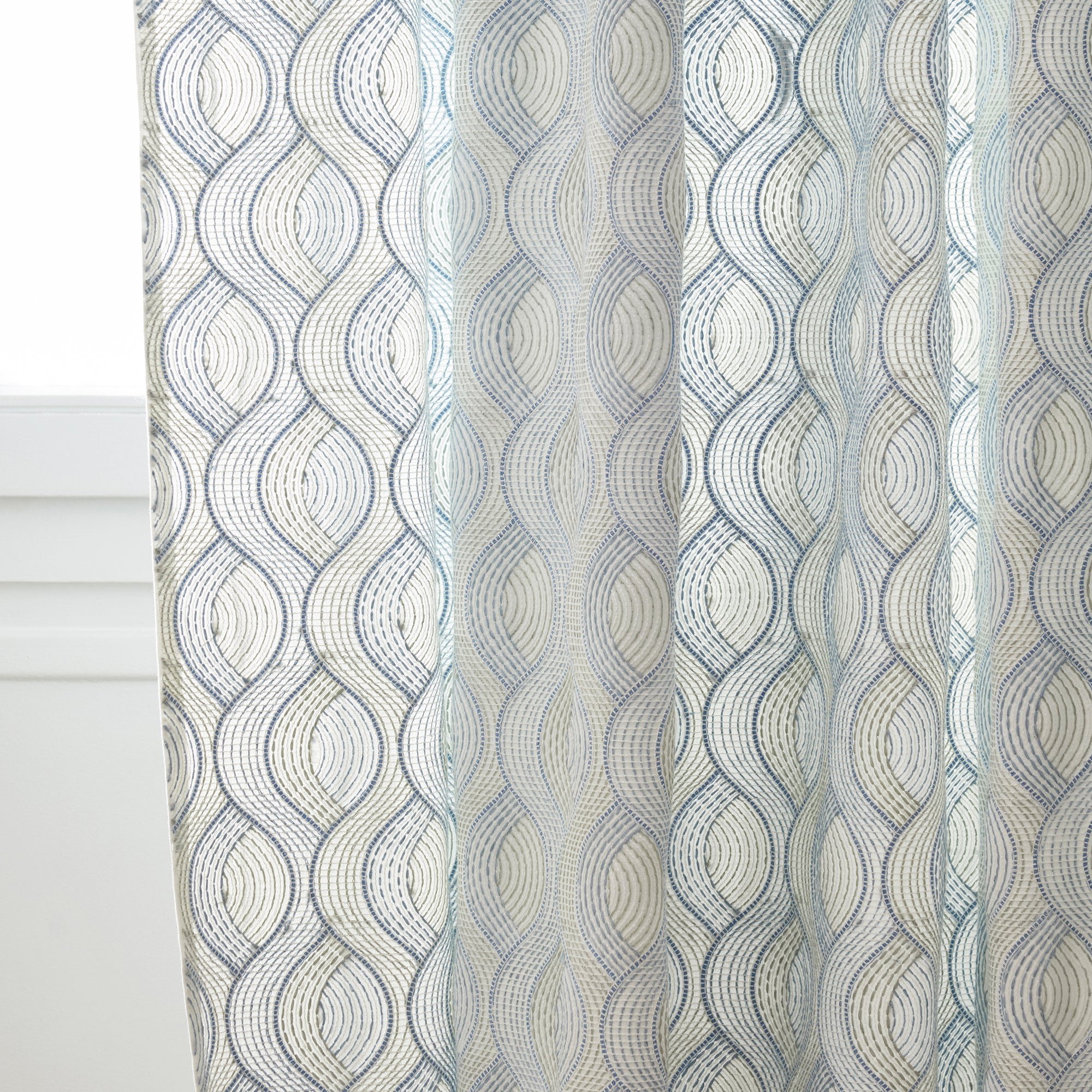 Curtain with loops MADURA Blue