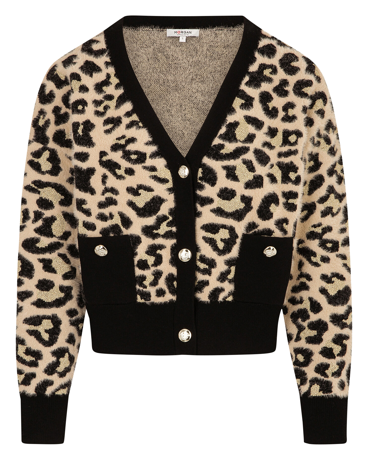 Gerade geschnittener Cardigan mit V-Ausschnitt MORGAN Mehrfarbig