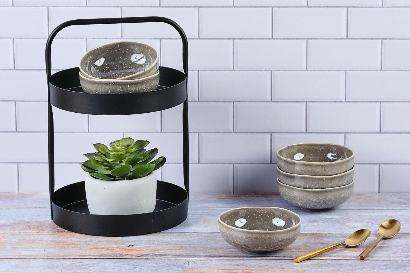 Stellar bowl ø11.5cm - 6 pieces - concrete gray BJORN Grey