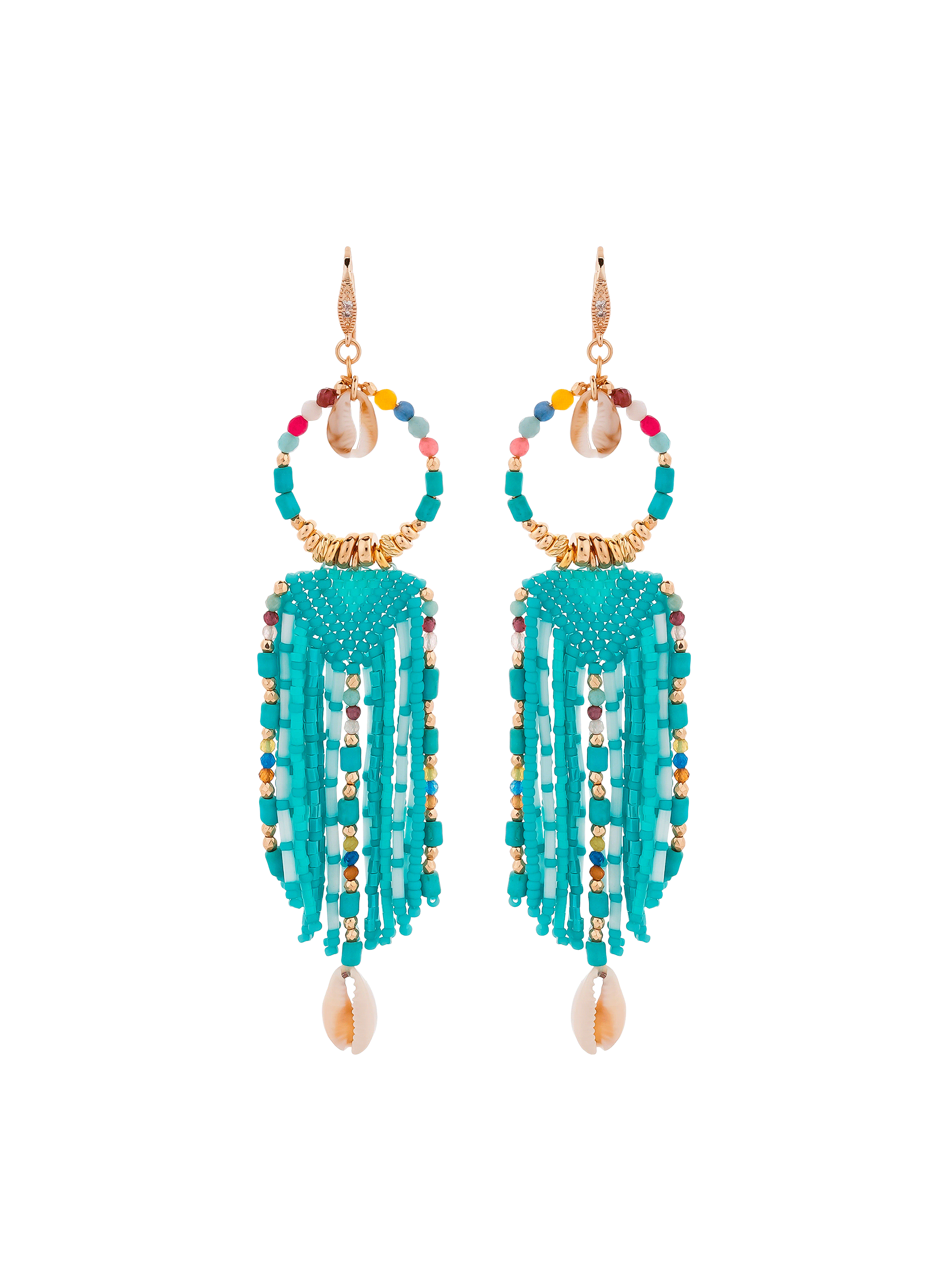 Dangling earrings for pierced ears with pearls HIPANEMA Blue