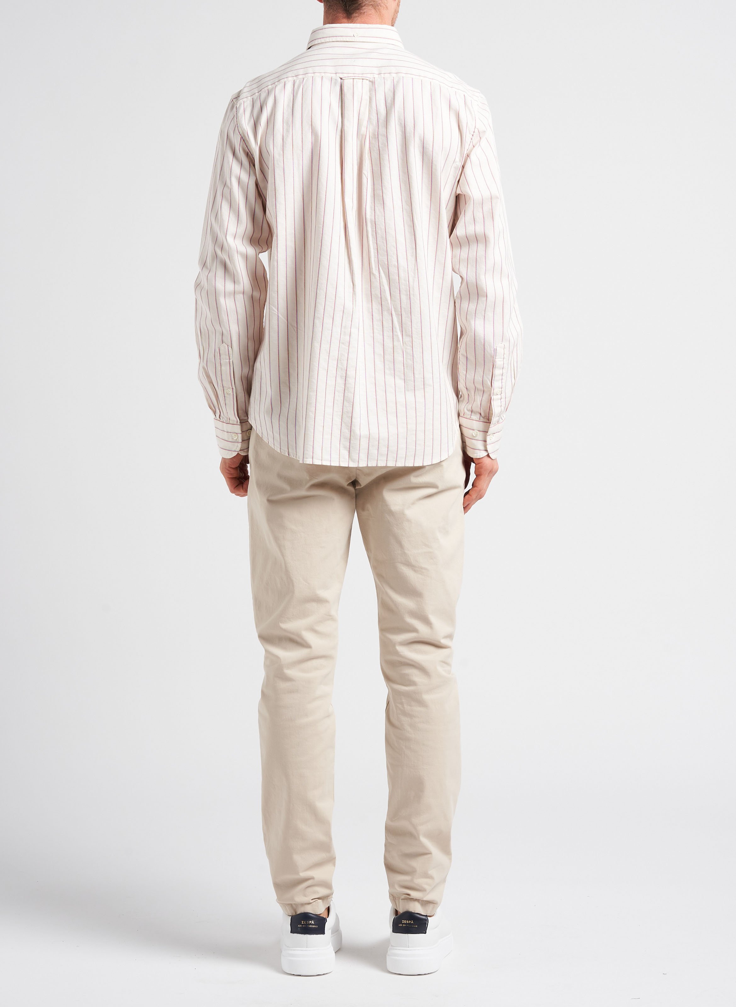 Gestreiftes Baumwollhemd mit Button-down-Kragen, Regular Fit GANT Beige