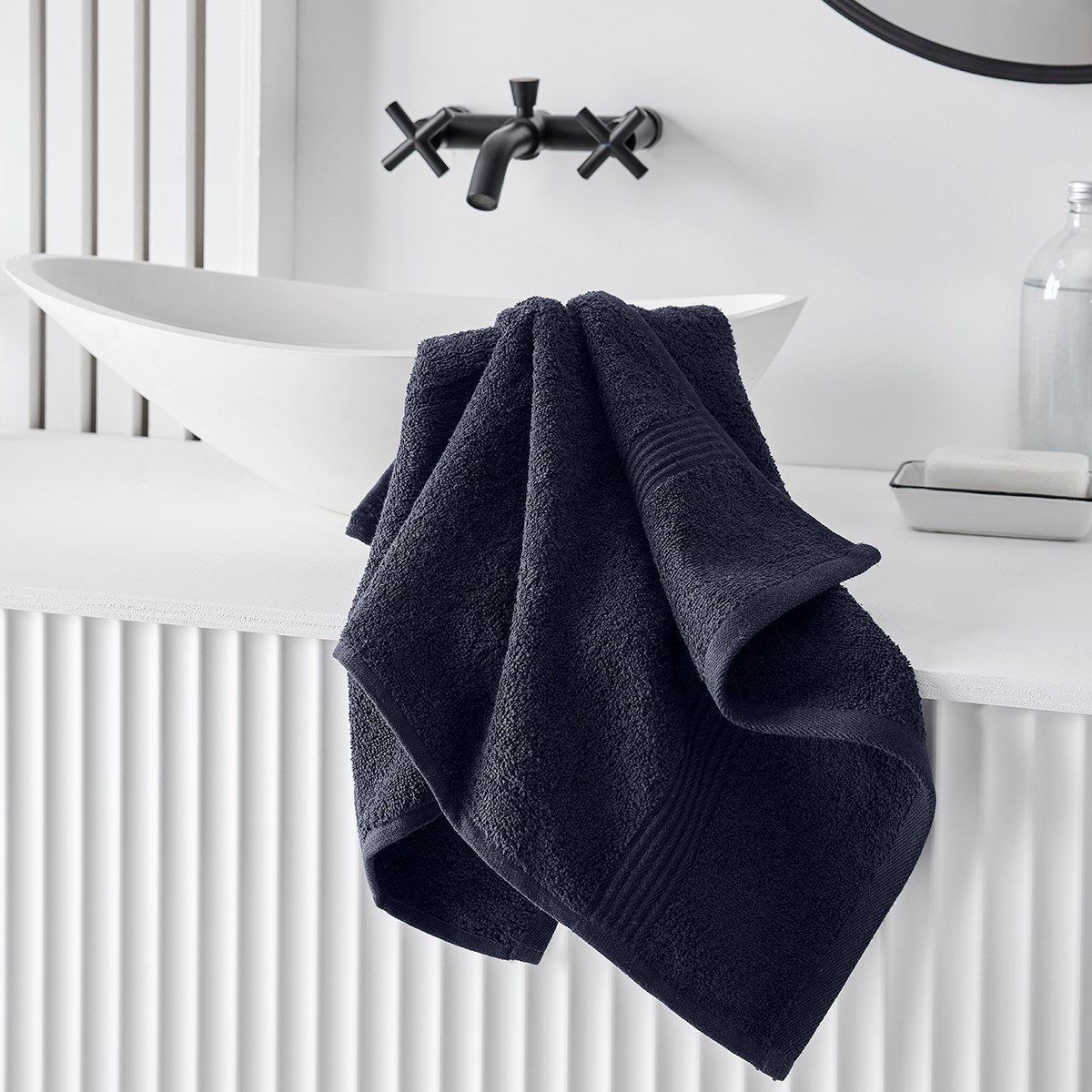 Solid color cotton bath towel TODAY LINGE DE MAISON Blue