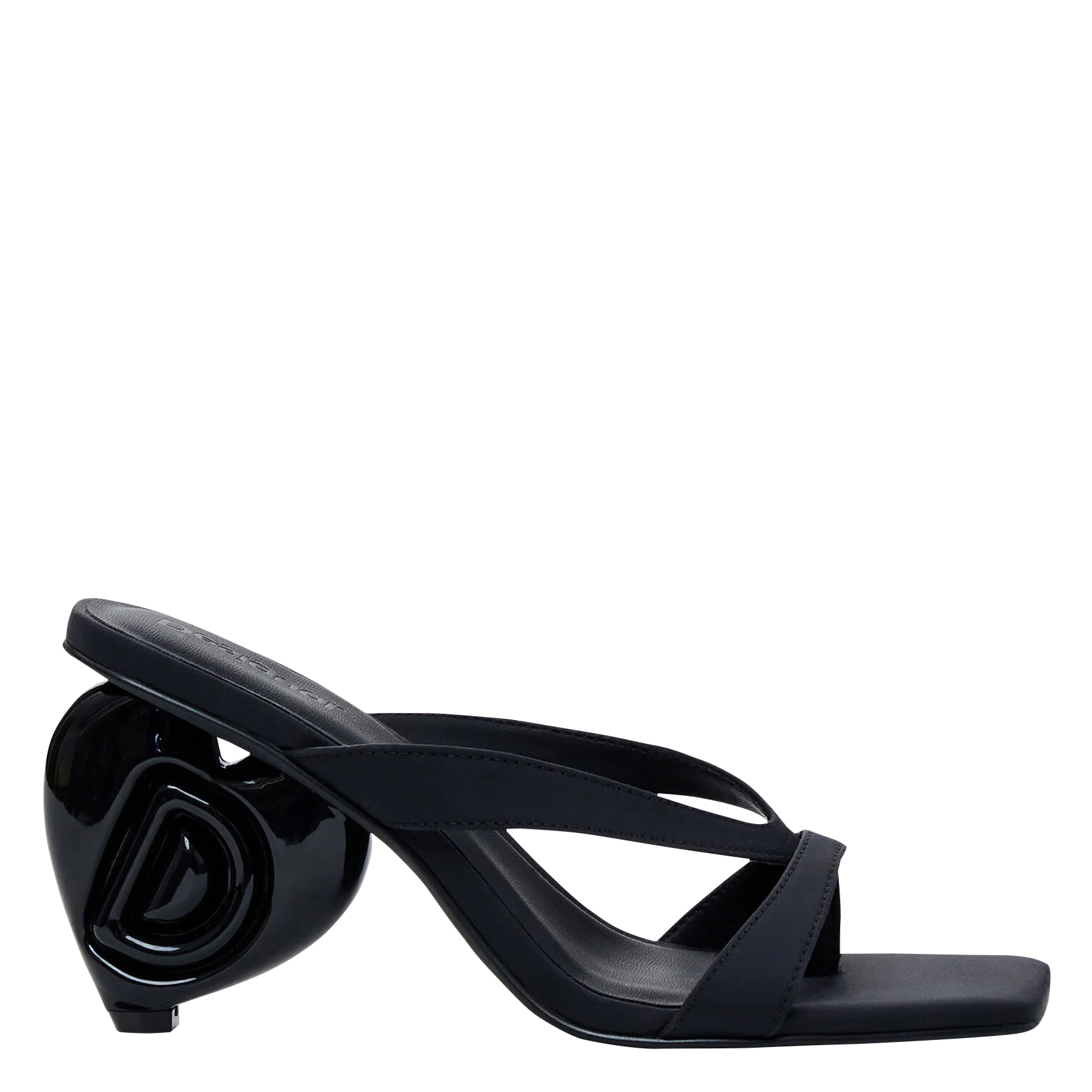 Open heart heel sandals DESIGUAL Black